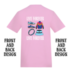 LIVE FOREVER OASIS FRONT AND BACK T-SHIRT