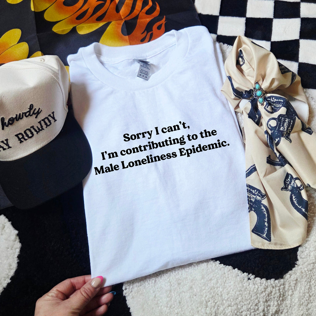 MALE LONELINESS EPIDEMIC T-SHIRT