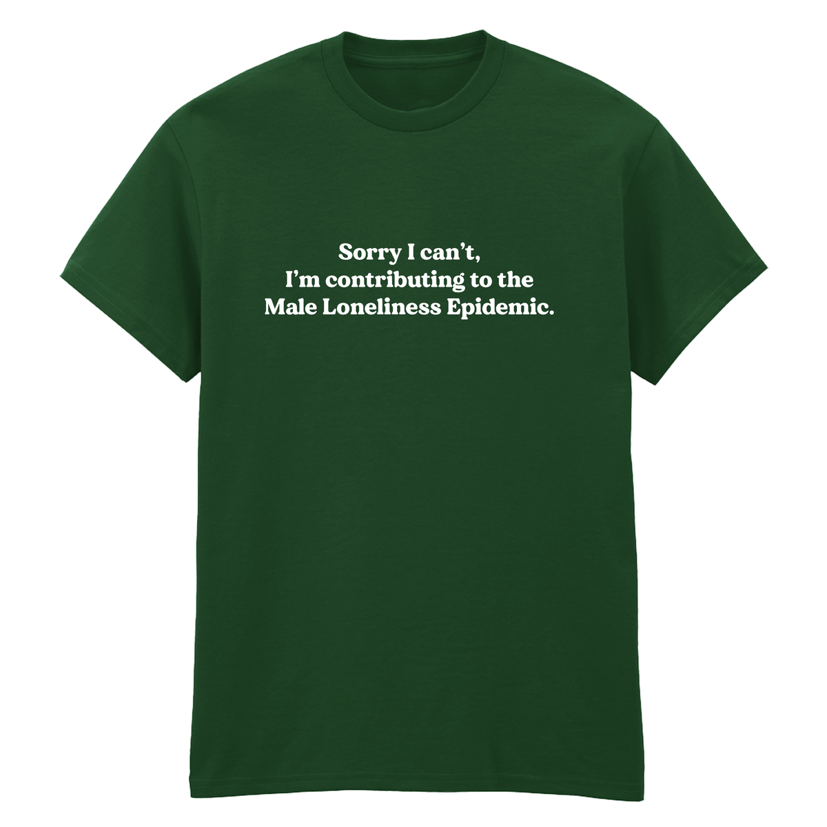 MALE LONELINESS EPIDEMIC T-SHIRT