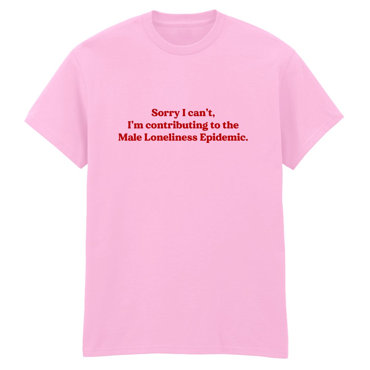 MALE LONELINESS EPIDEMIC T-SHIRT