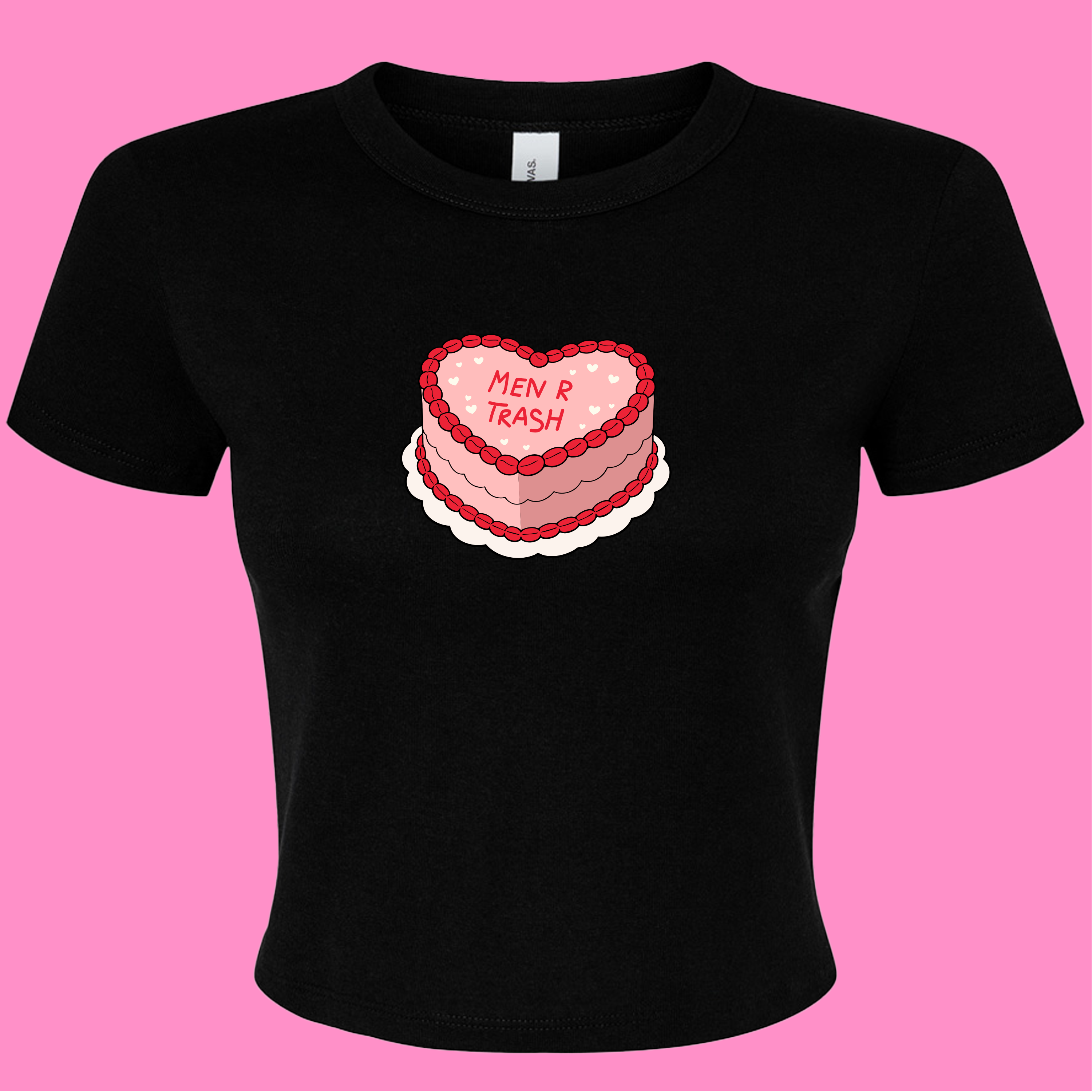 MEN ARE TRASH CAKE BABY T-SHIRT