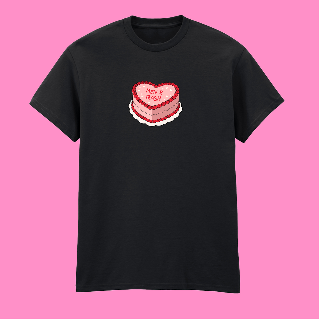 MEN ARE TRASH CAKE T-SHIRT