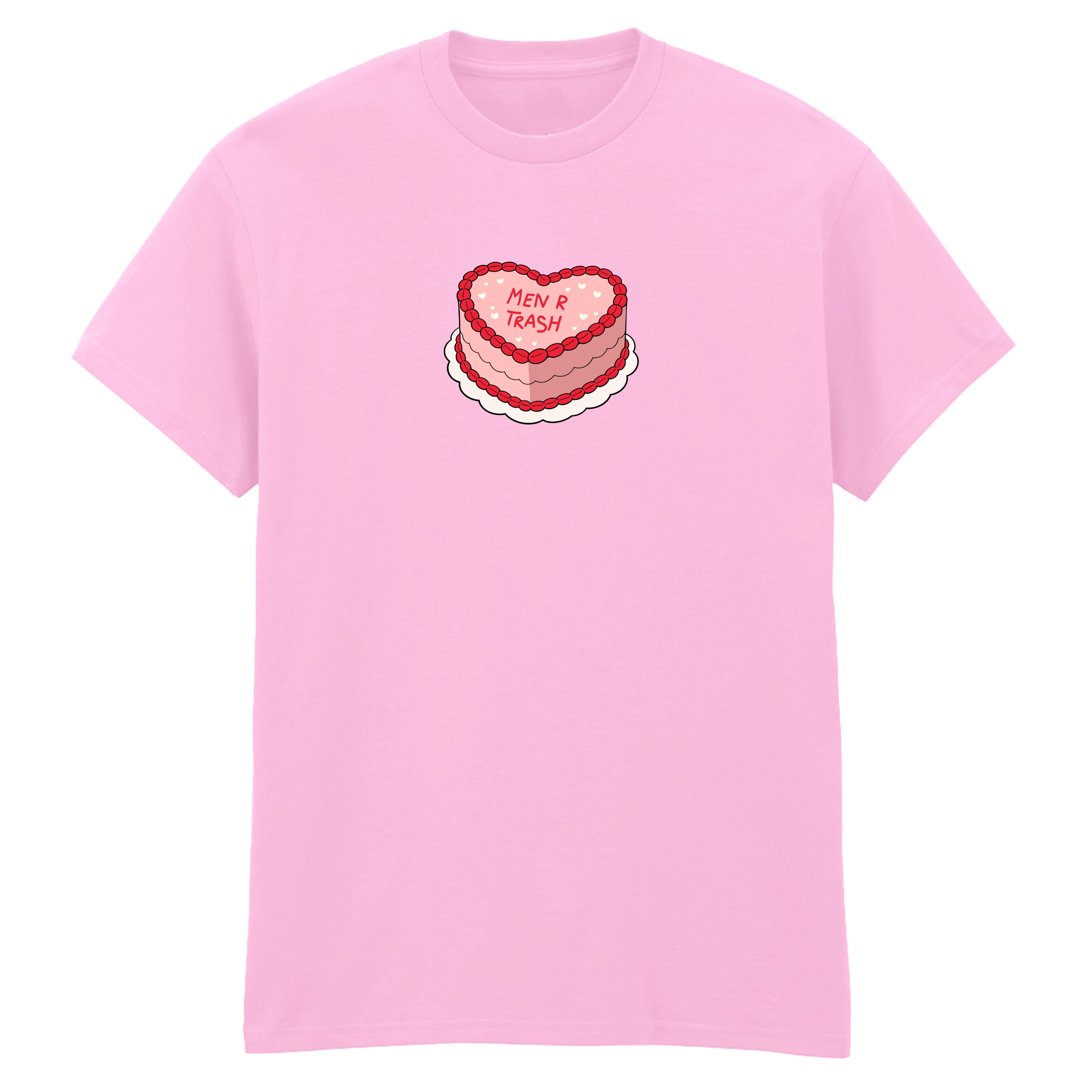 MEN ARE TRASH CAKE T-SHIRT