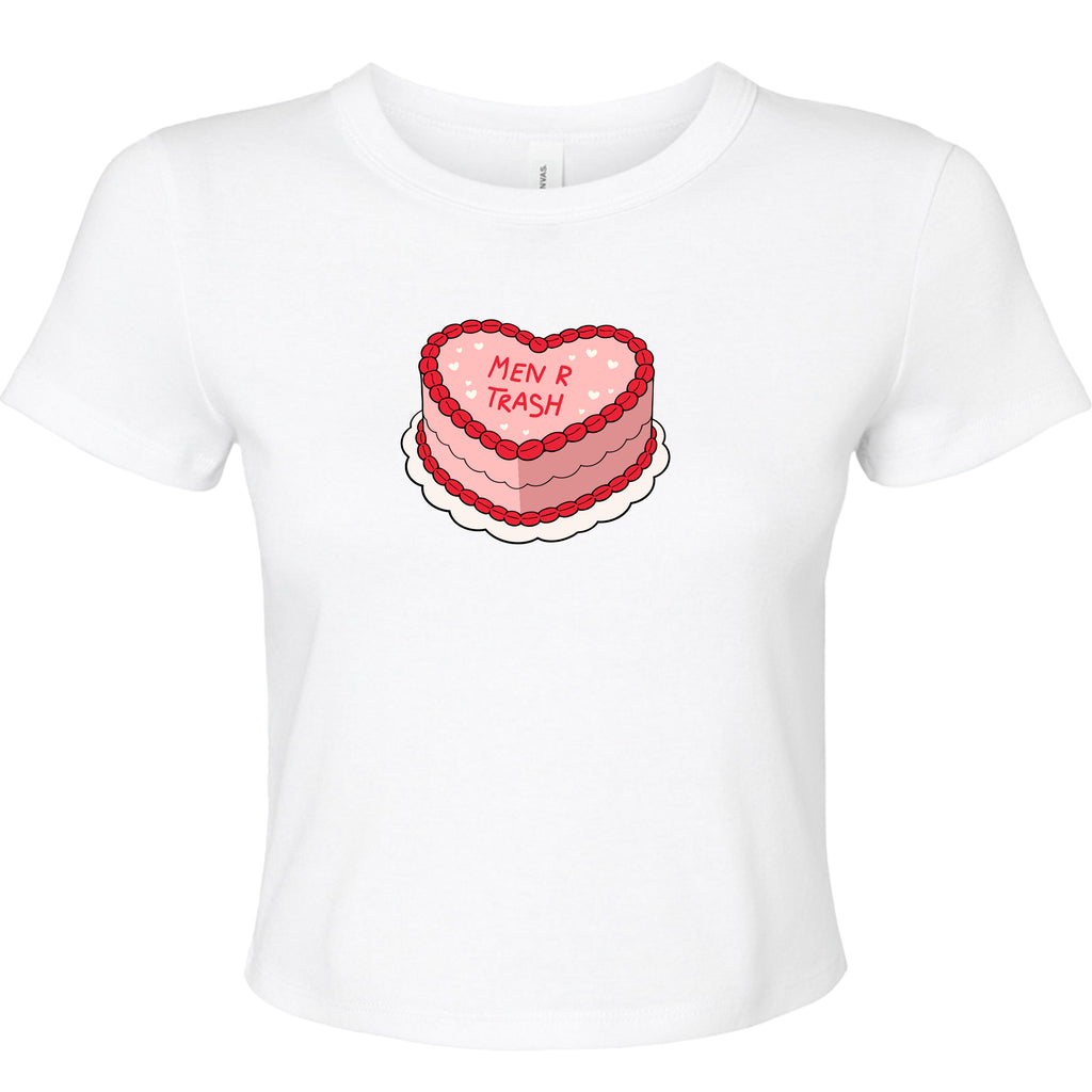 MEN ARE TRASH CAKE BABY T-SHIRT