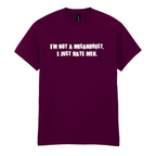 I'M NOT A MISANDRIST, I JUST HATE MEN T-SHIRT