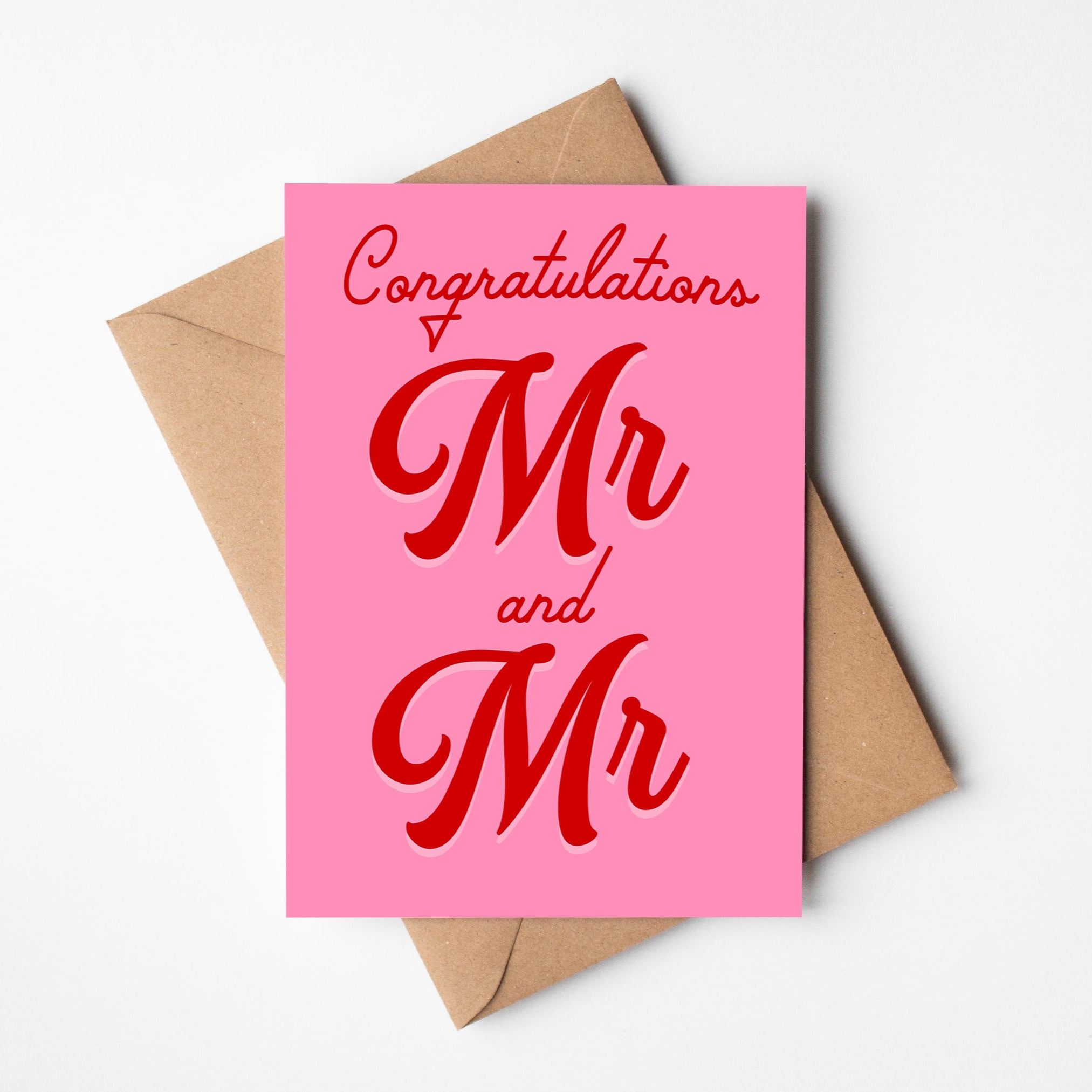 MR AND MR WEDDING GREETING CARD