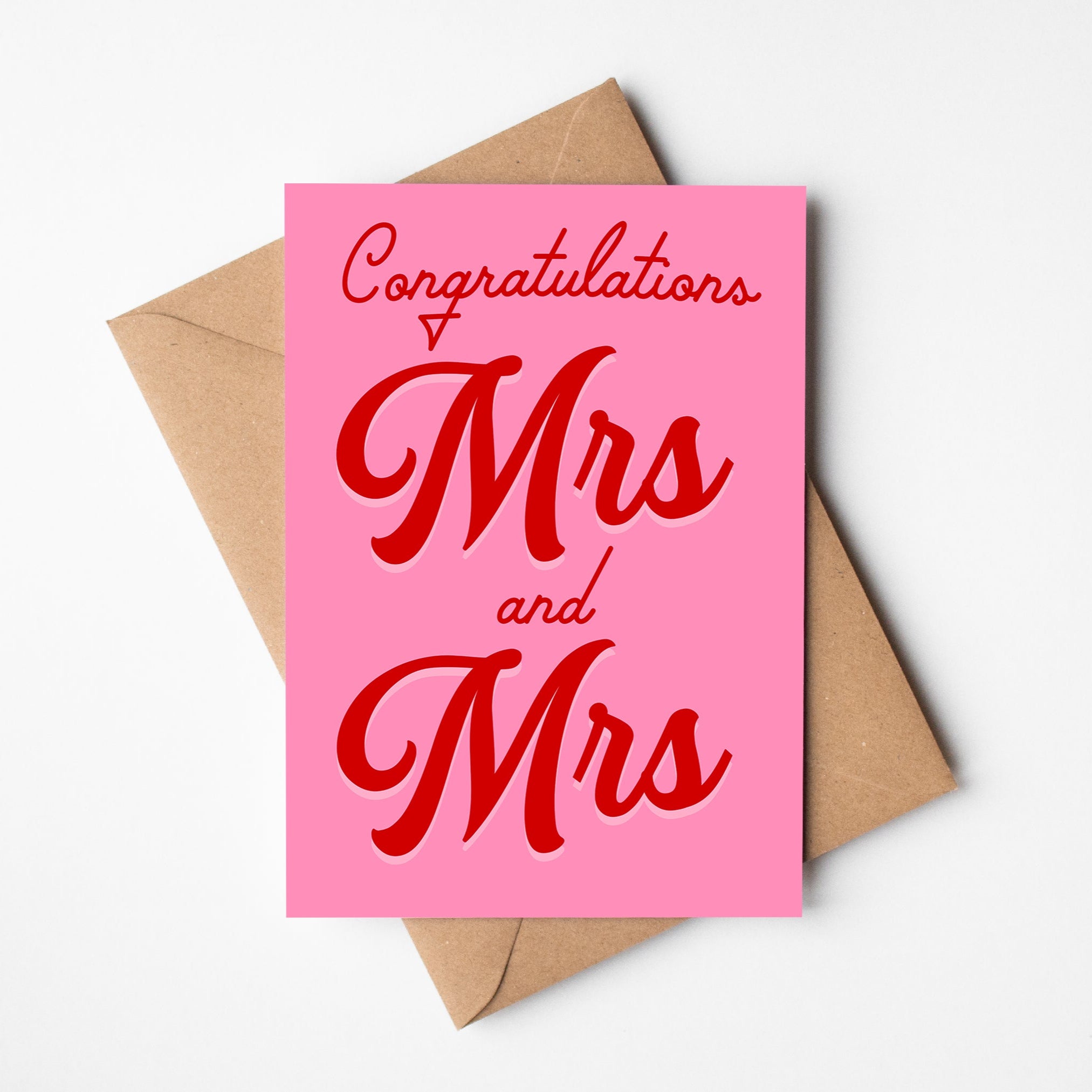 MRS AND MRS WEDDING GREETING CARD