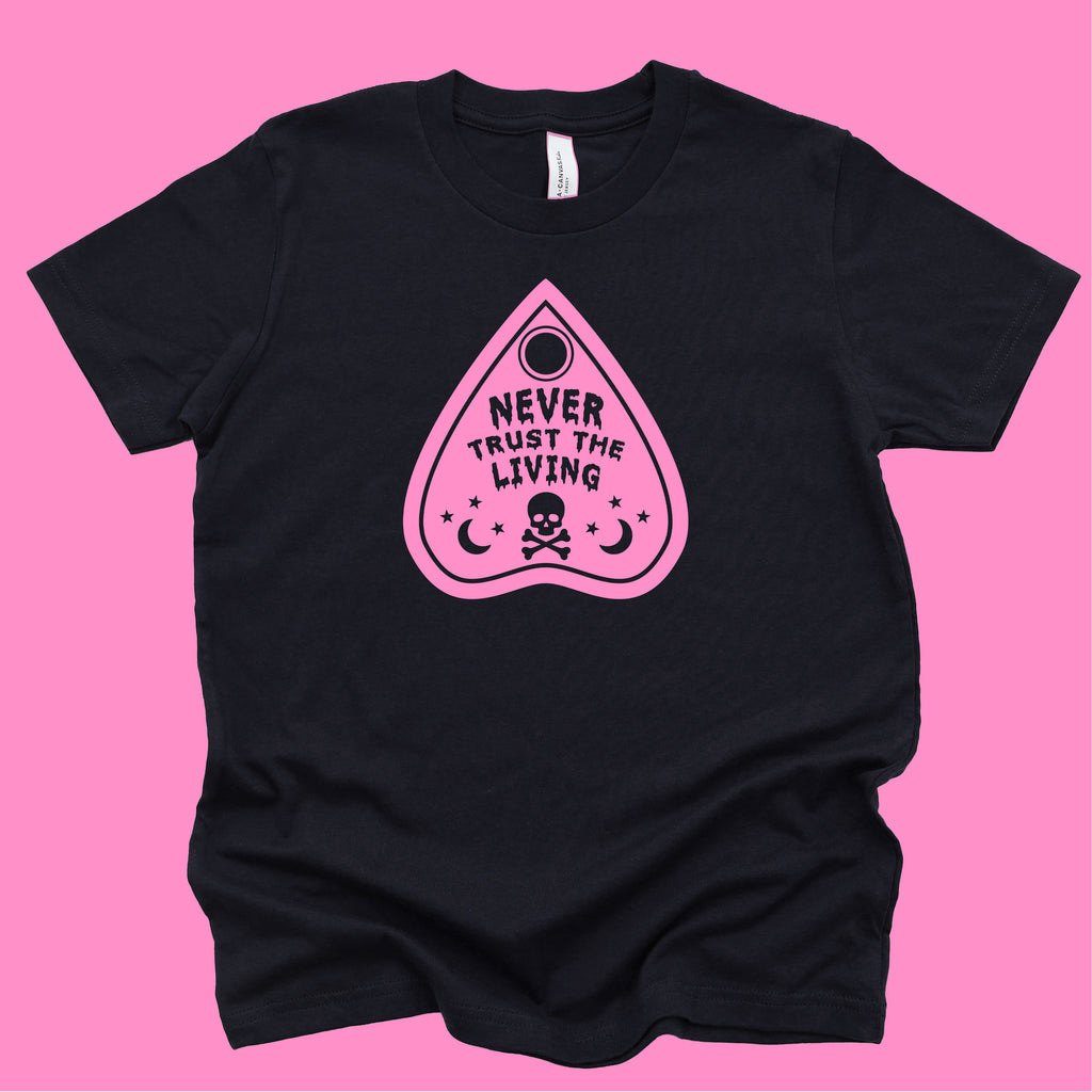NEVER TRUST THE LIVING KIDS T-SHIRT