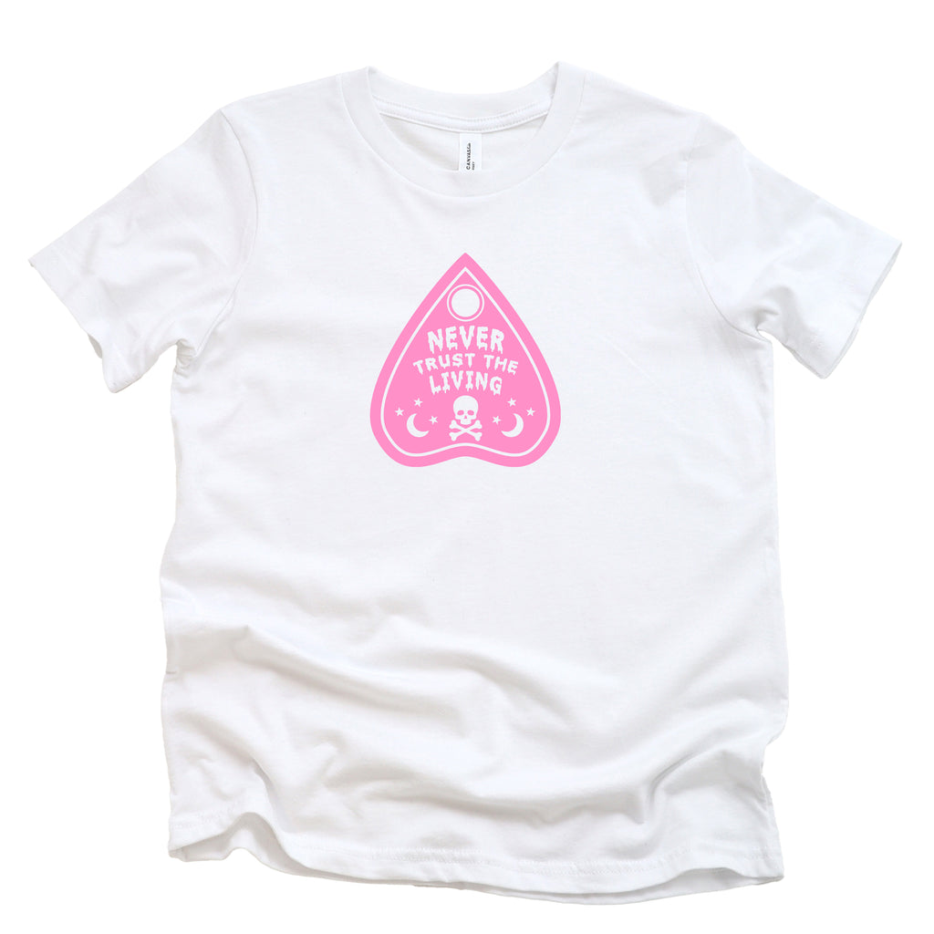 NEVER TRUST THE LIVING KIDS T-SHIRT