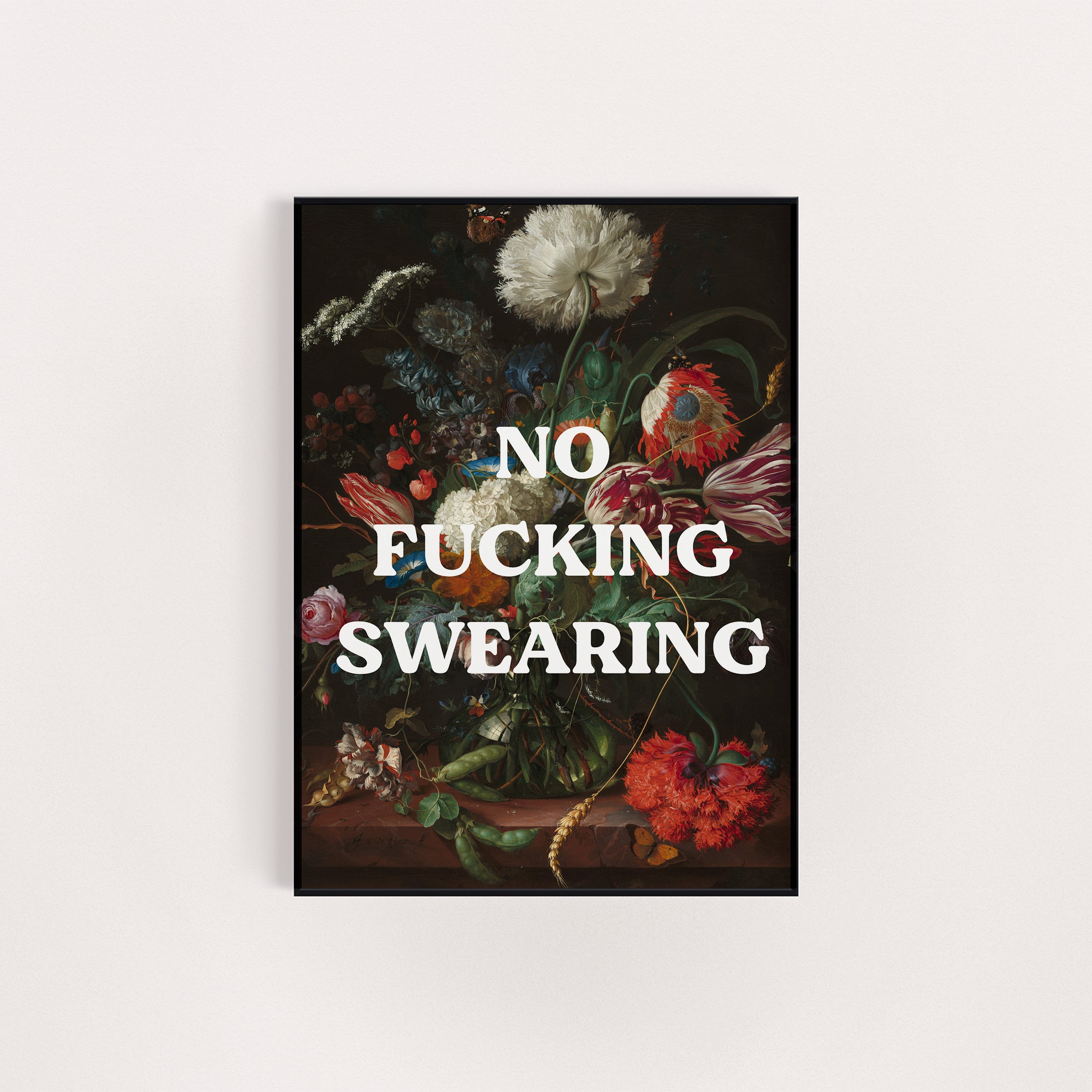 NO FUCKING SWEARING PAINT PRINT