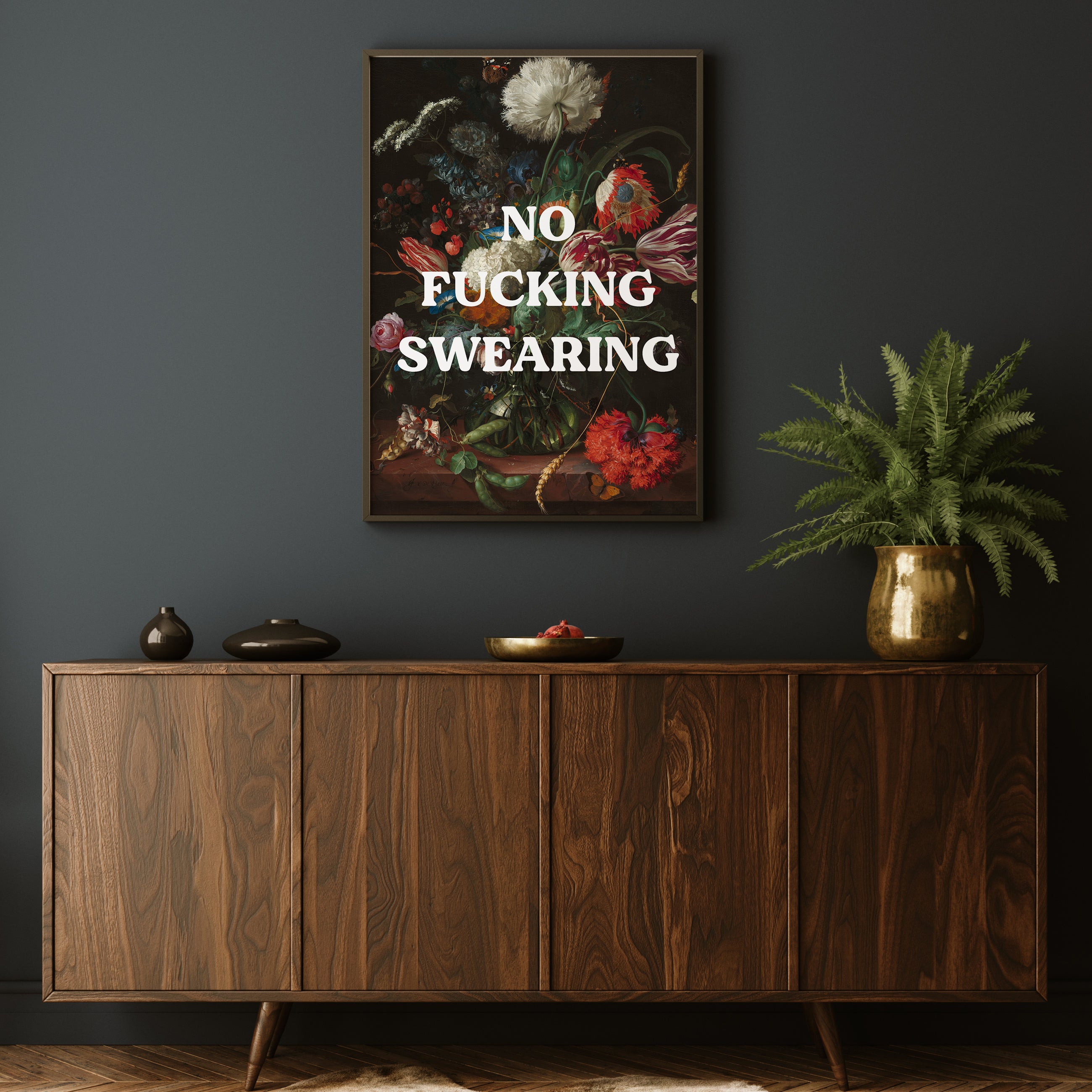 NO FUCKING SWEARING PAINT PRINT