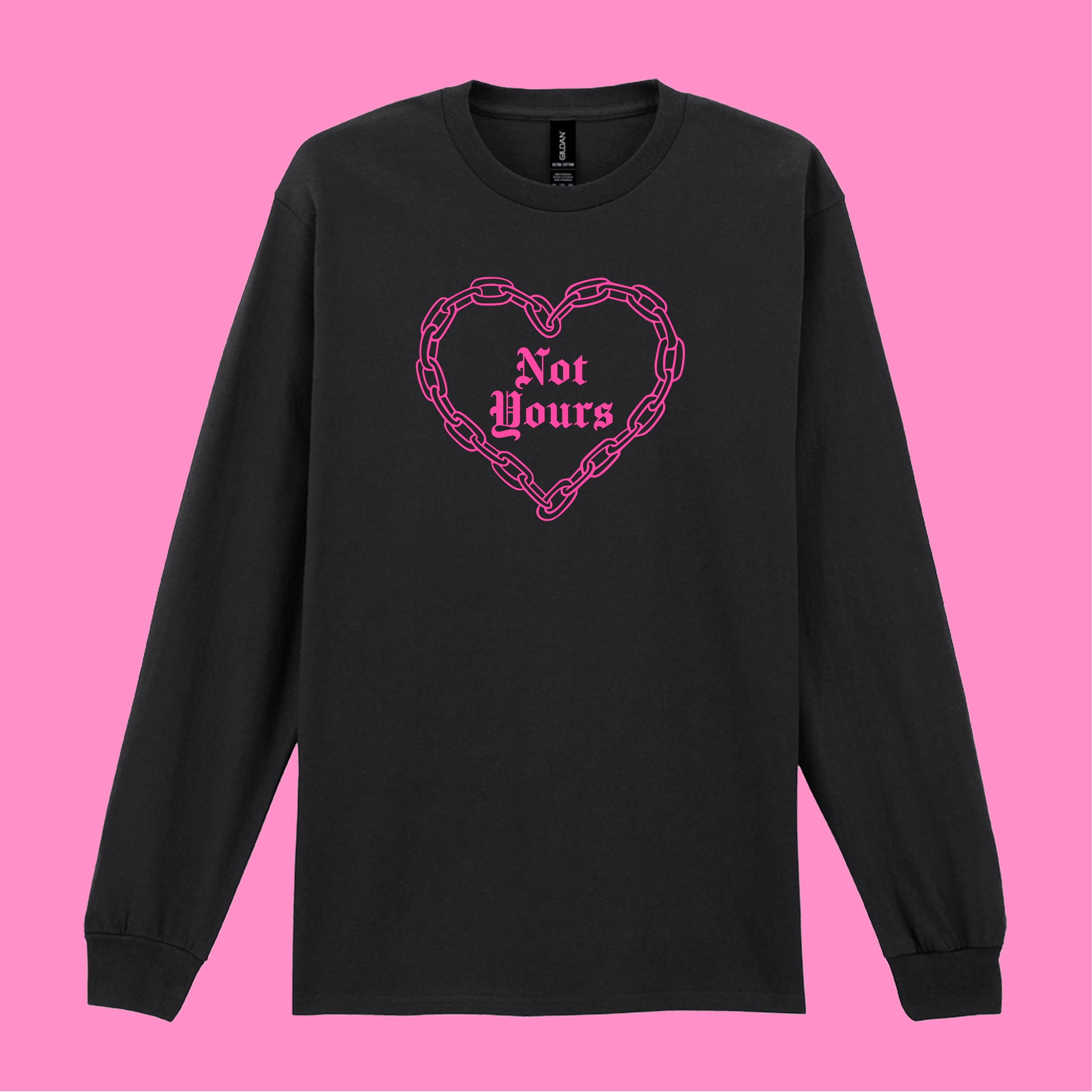 NOT YOURS CHAIN HEART LONG SLEEVED T-SHIRT