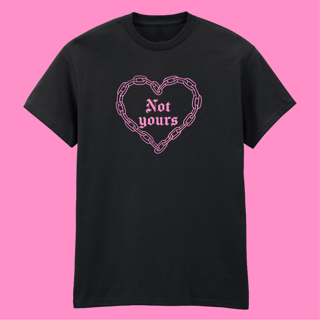 NOT YOURS CHAIN HEART T-SHIRT