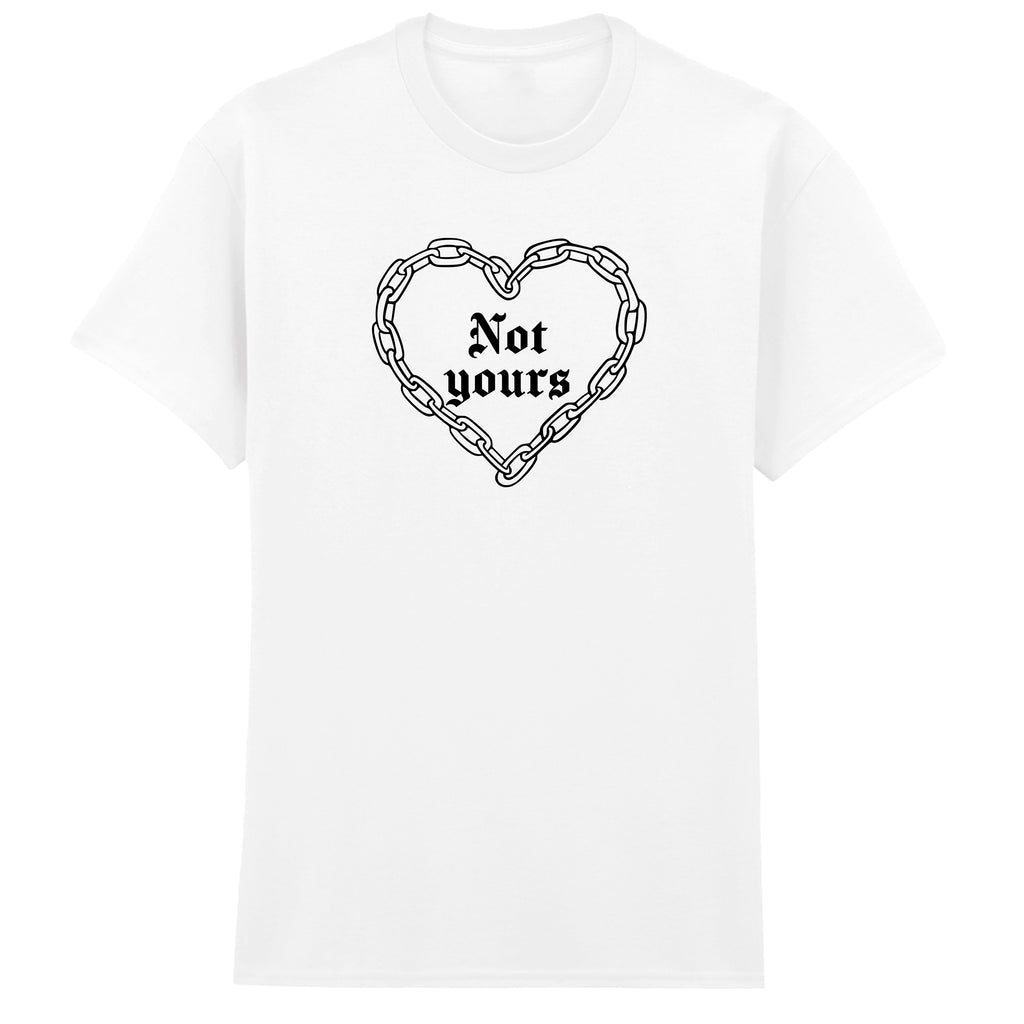 NOT YOURS CHAIN HEART T-SHIRT