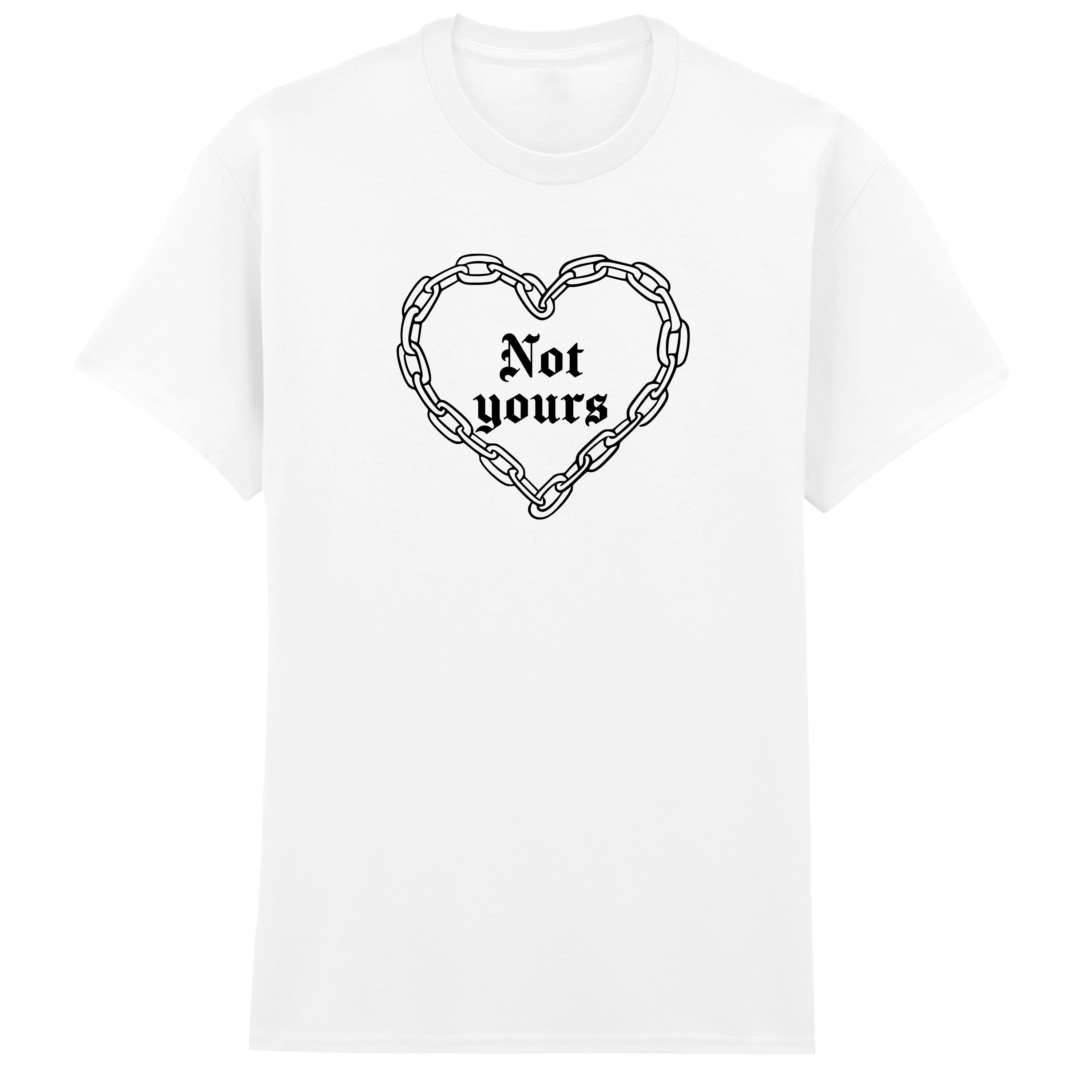 NOT YOURS CHAIN HEART T-SHIRT