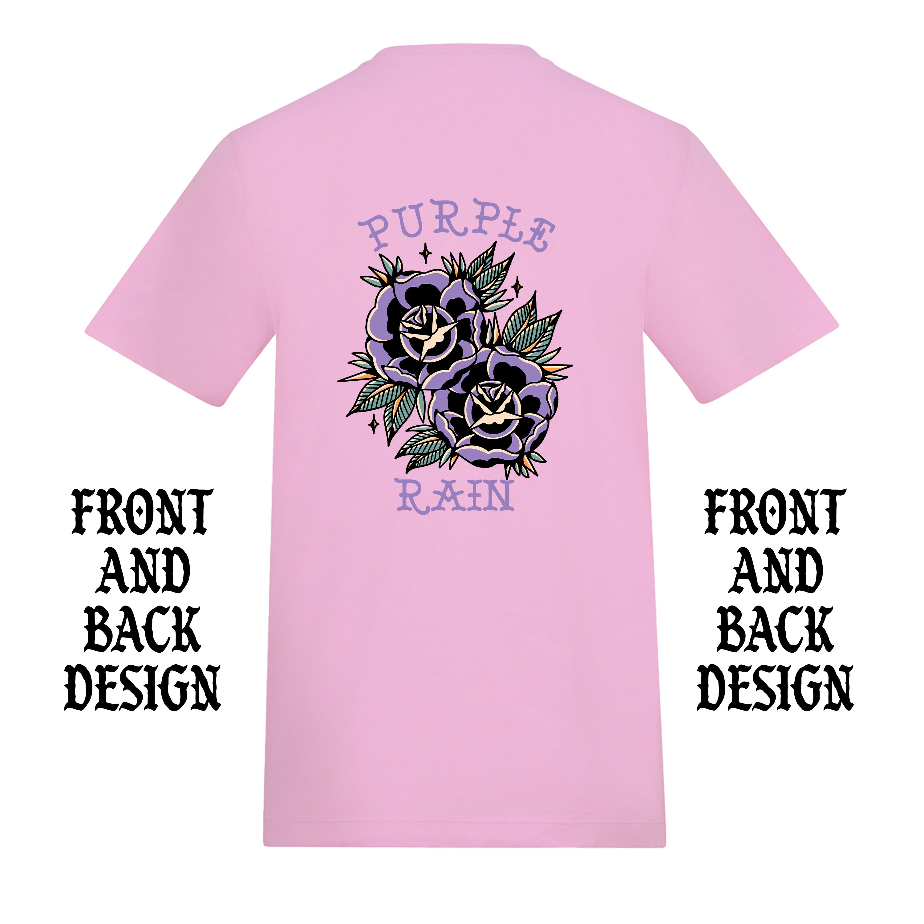 PURPLE RAIN PRINCE FRONT AND BACK T-SHIRT