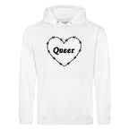 QUEER BARBED WIRE HEART HOODIE