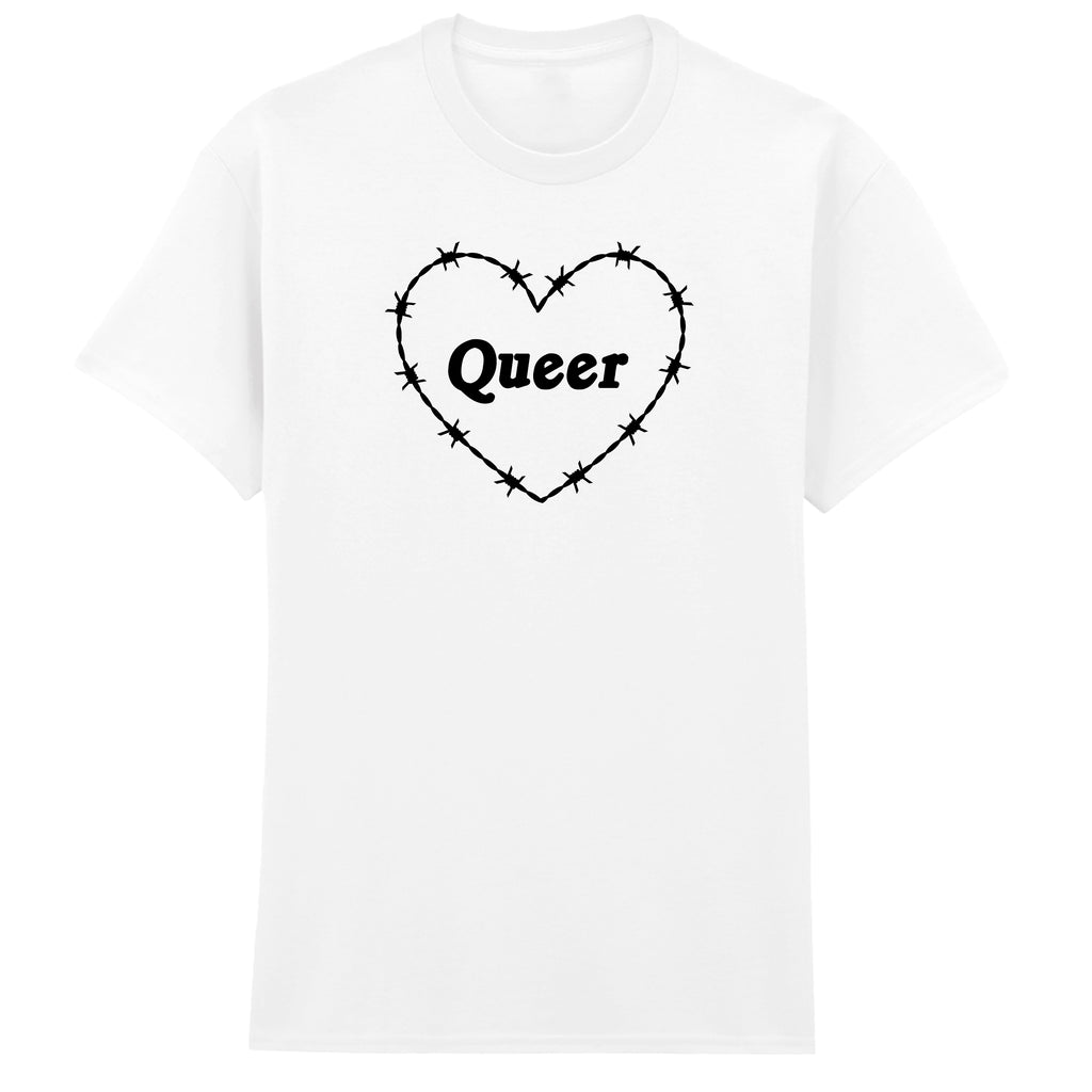 QUEER BARBED HEART T-SHIRT