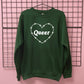 QUEER BARBED HEART SWEATSHIRT