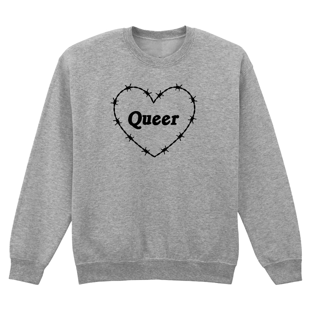 QUEER BARBED HEART SWEATSHIRT
