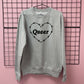 QUEER BARBED HEART SWEATSHIRT