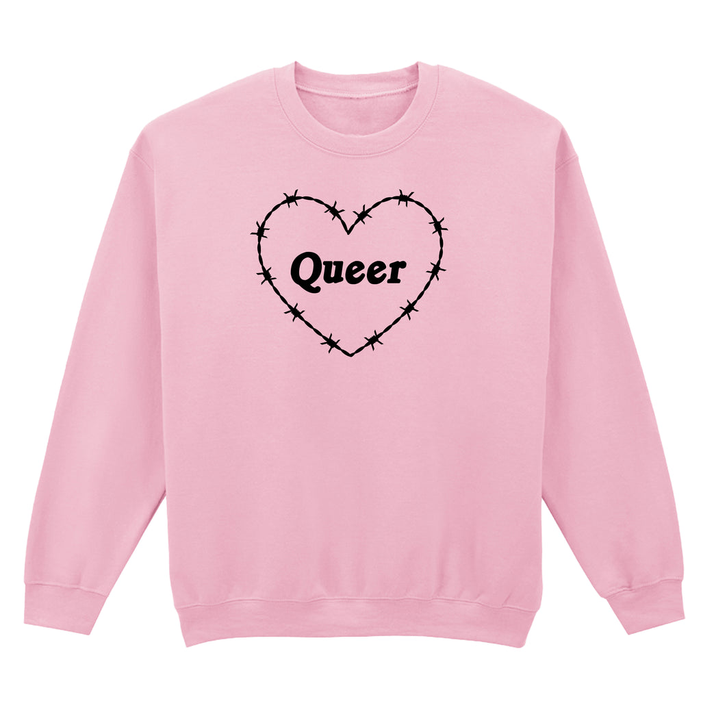 QUEER BARBED HEART SWEATSHIRT