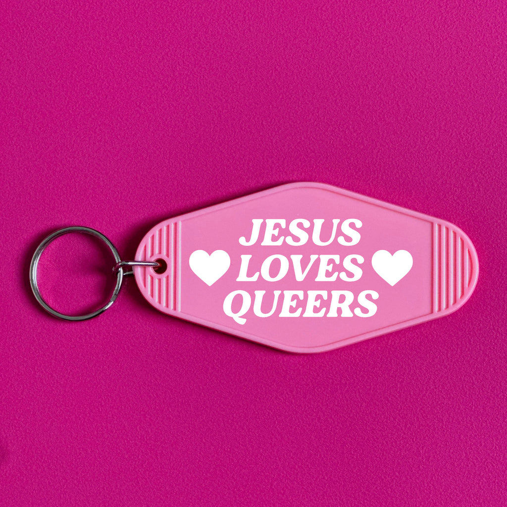 JESUS LOVES QUEERS KEYRING