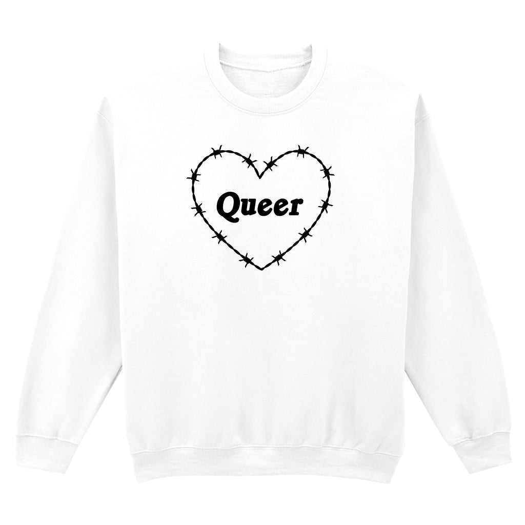 QUEER BARBED HEART SWEATSHIRT