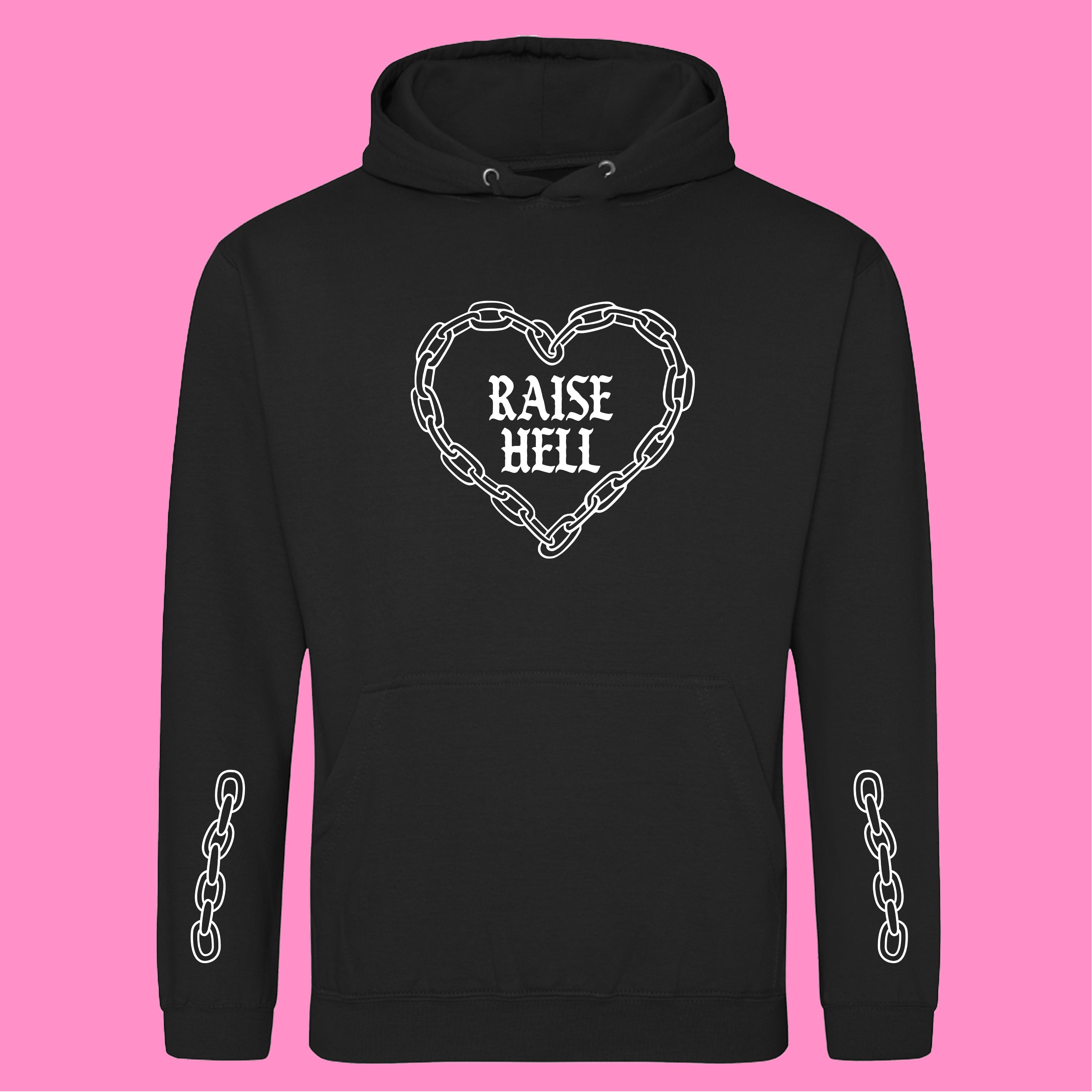 RAISE HELL CHAIN HEART HOODIE
