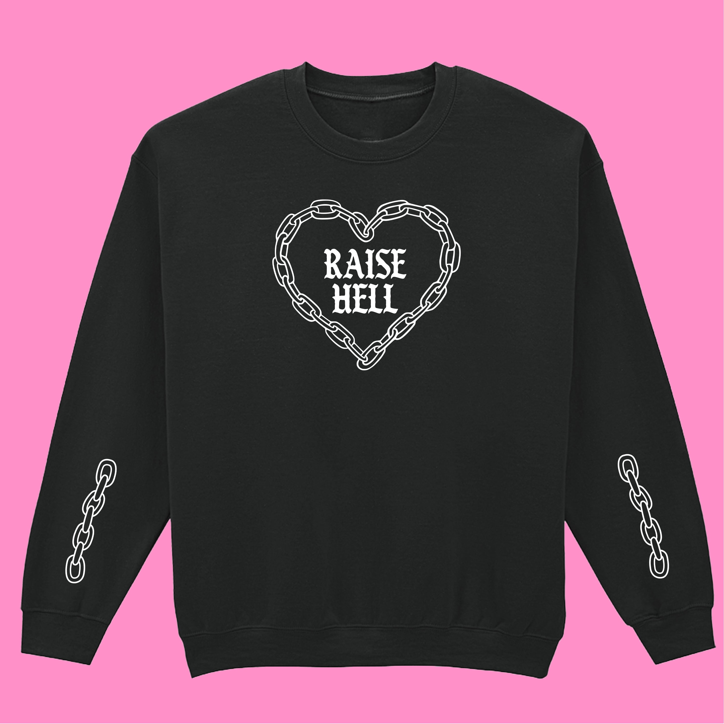 RAISE HELL CHAIN HEART SWEATSHIRT