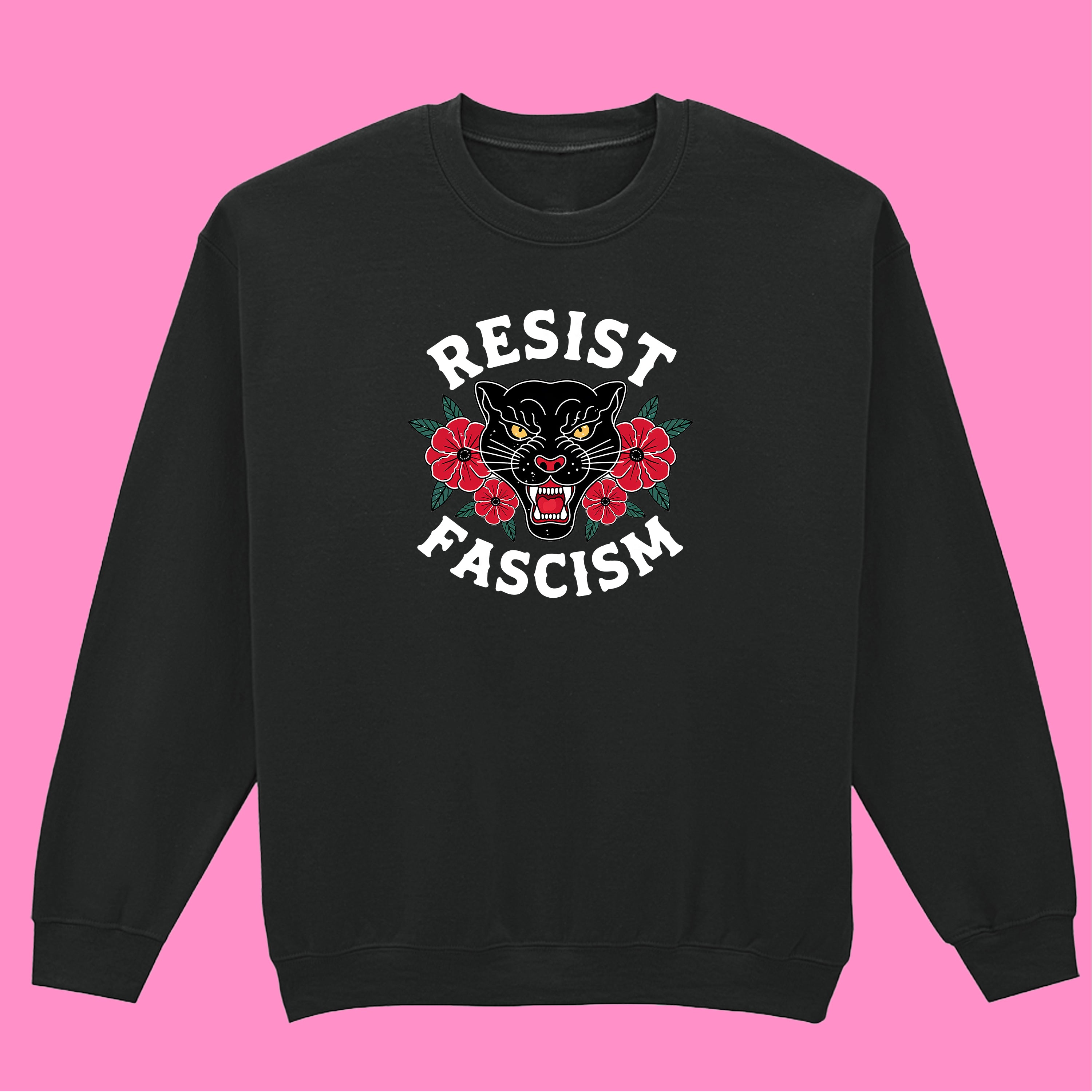 RESIST FASCISM PANTHER SWEATSHIRT