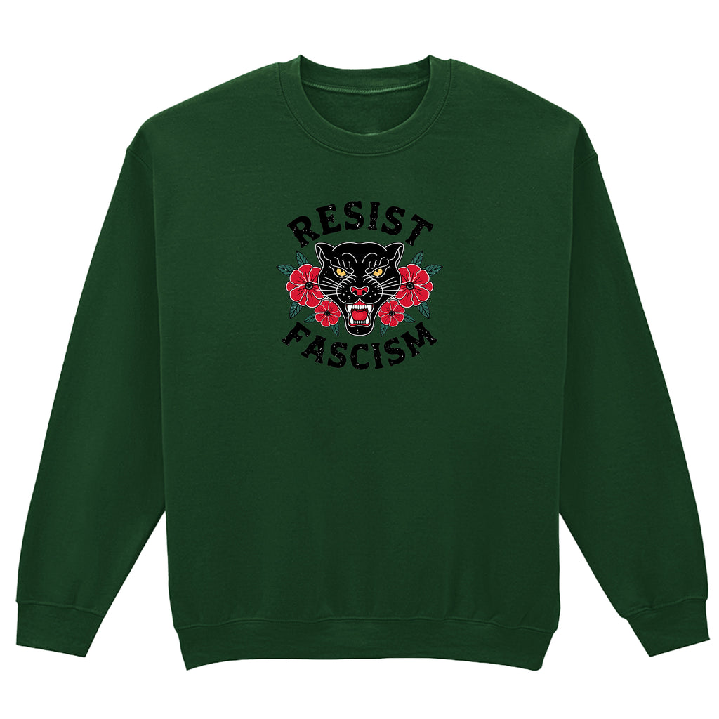 RESIST FASCISM PANTHER SWEATSHIRT