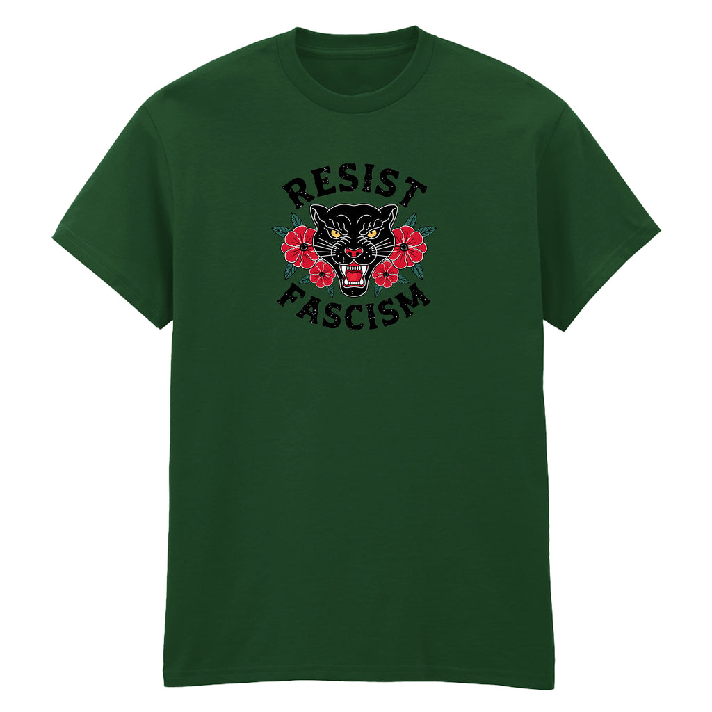 RESIST FASCISM PANTHER T-SHIRT