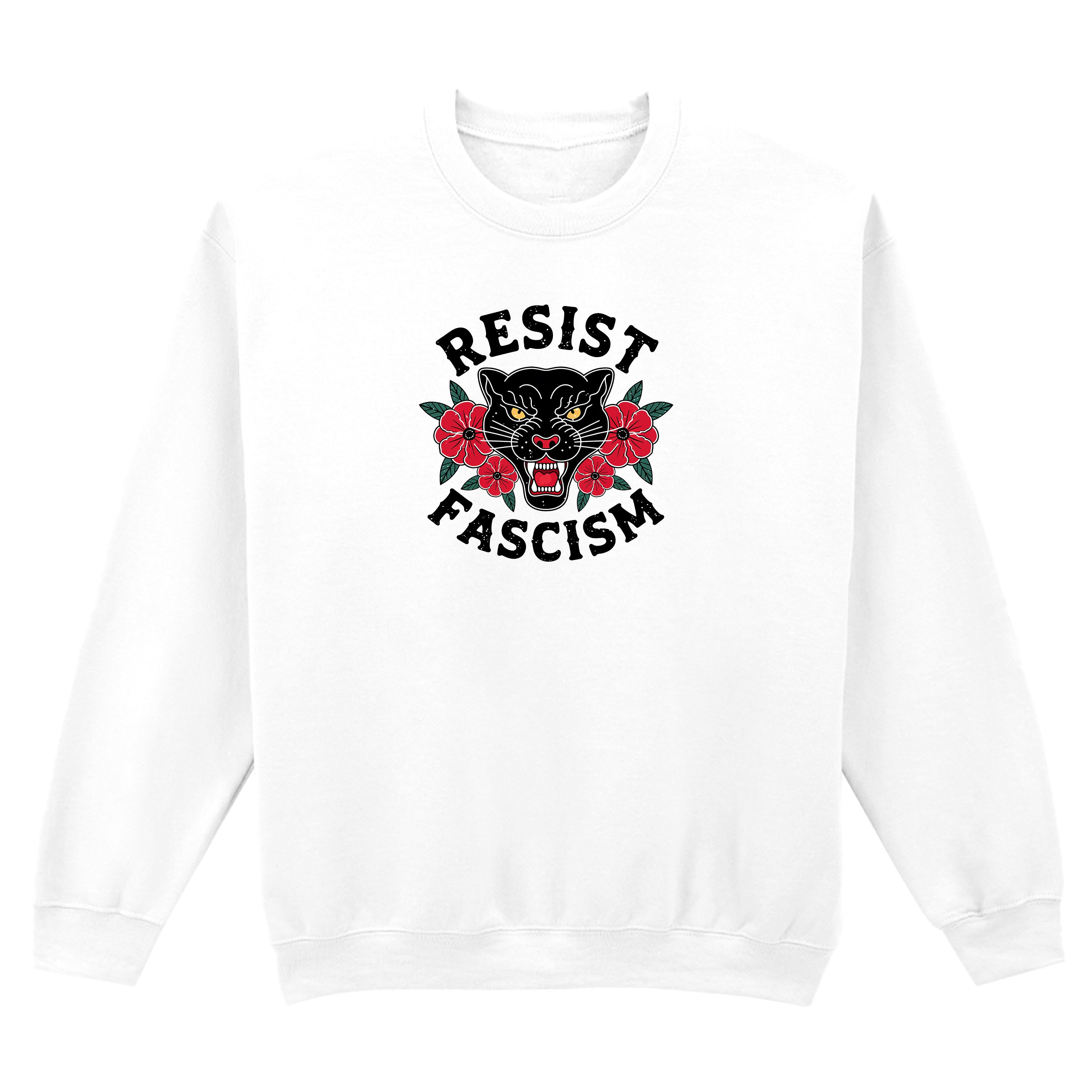 RESIST FASCISM PANTHER SWEATSHIRT