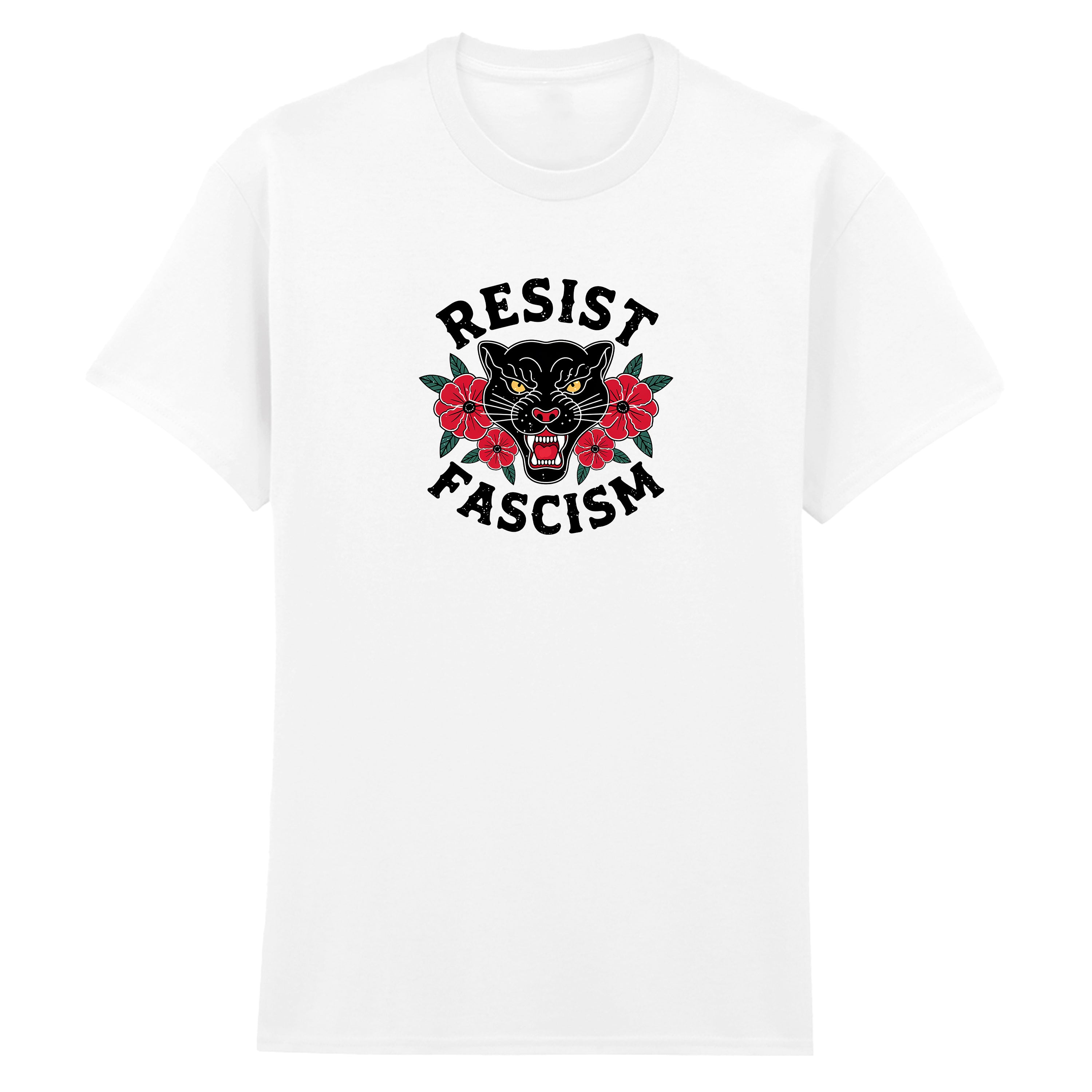 RESIST FASCISM PANTHER T-SHIRT