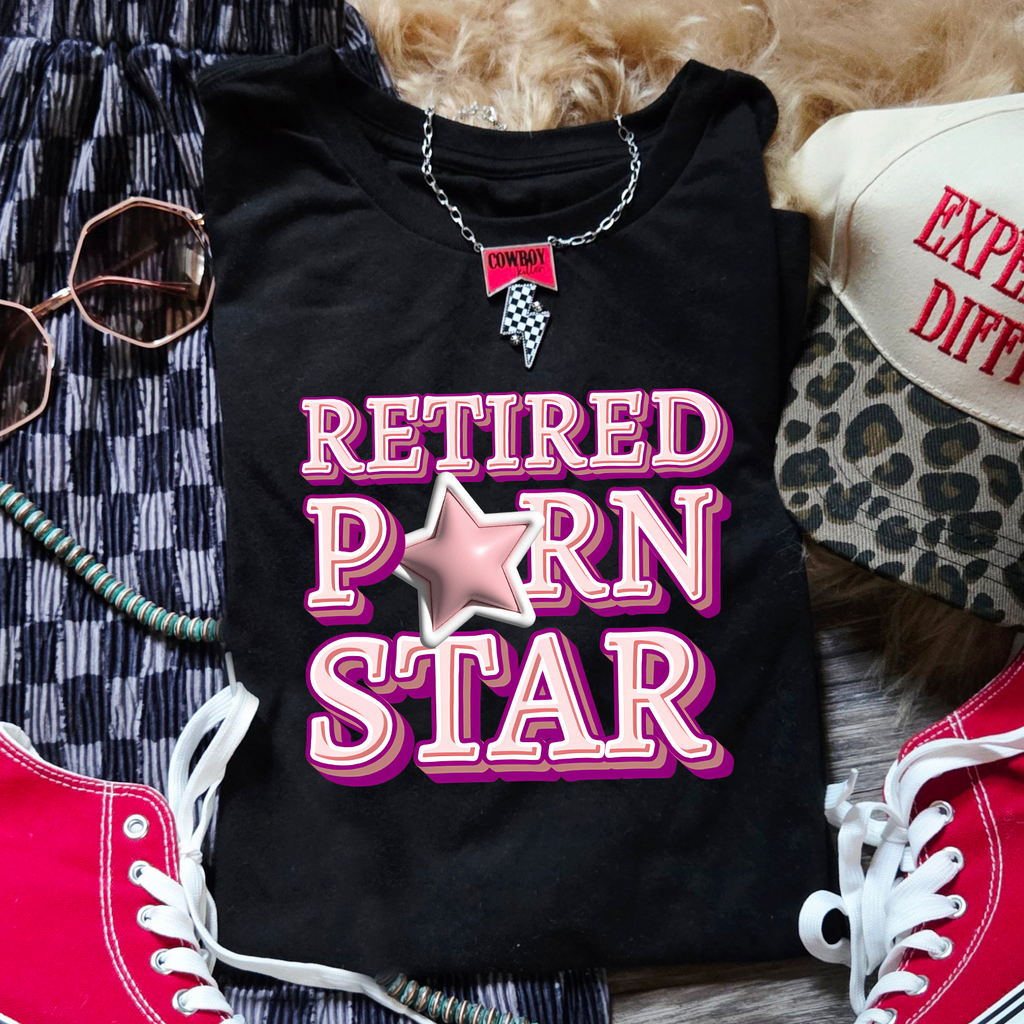 RETIRED PORN STAR T-SHIRT