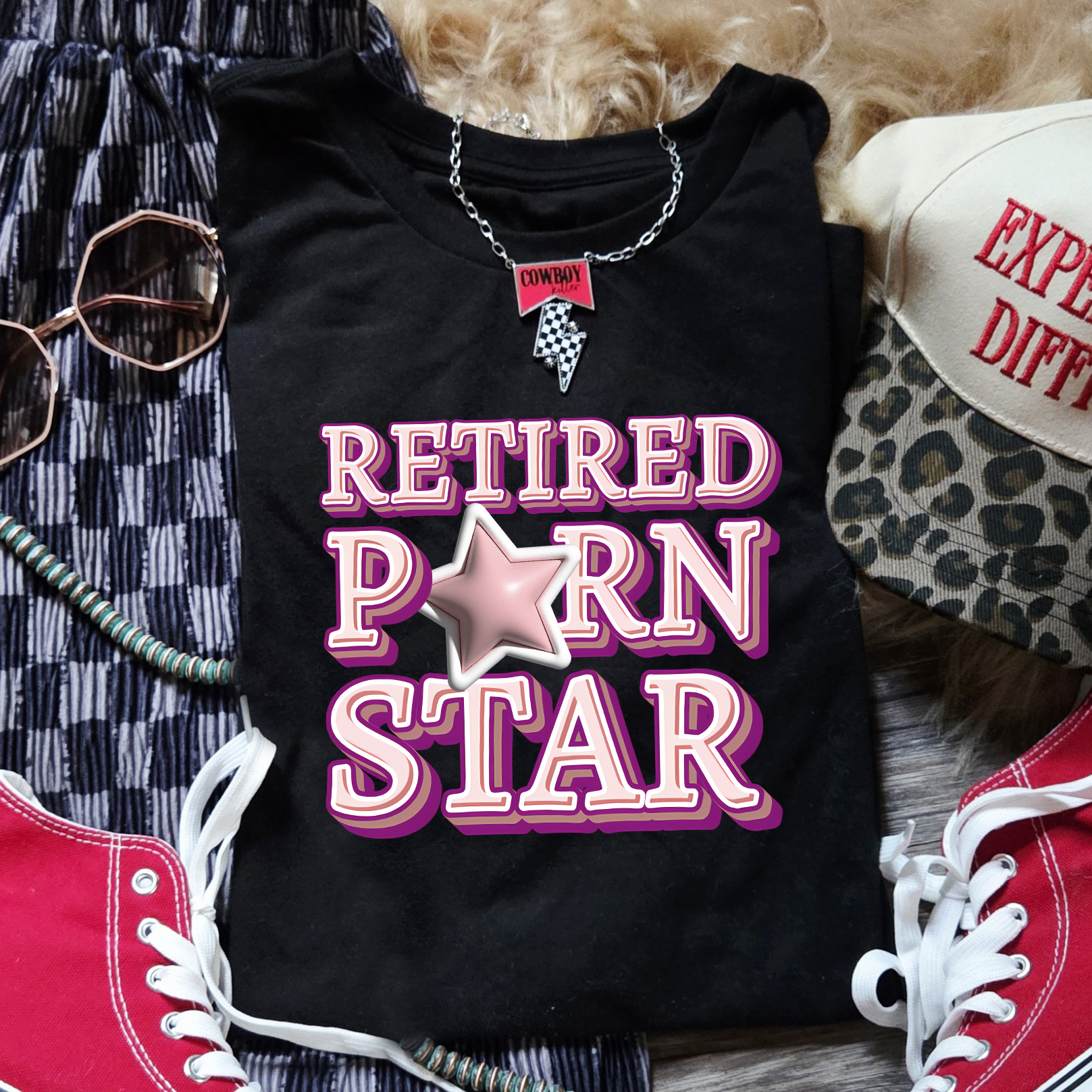 RETIRED PORN STAR T-SHIRT