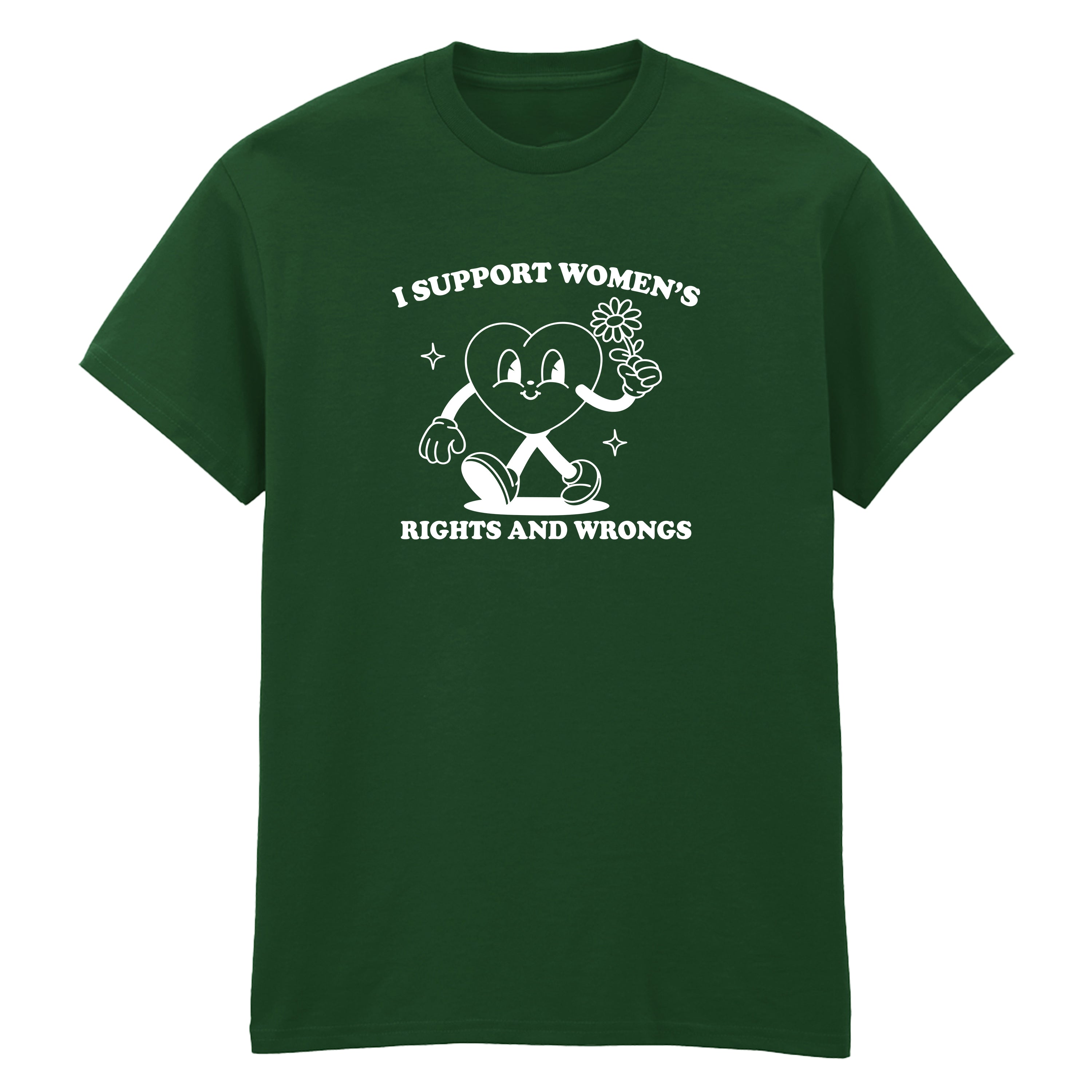 I SUPPORT WOMEN'S RIGHTS AND WRONGS T-SHIRT