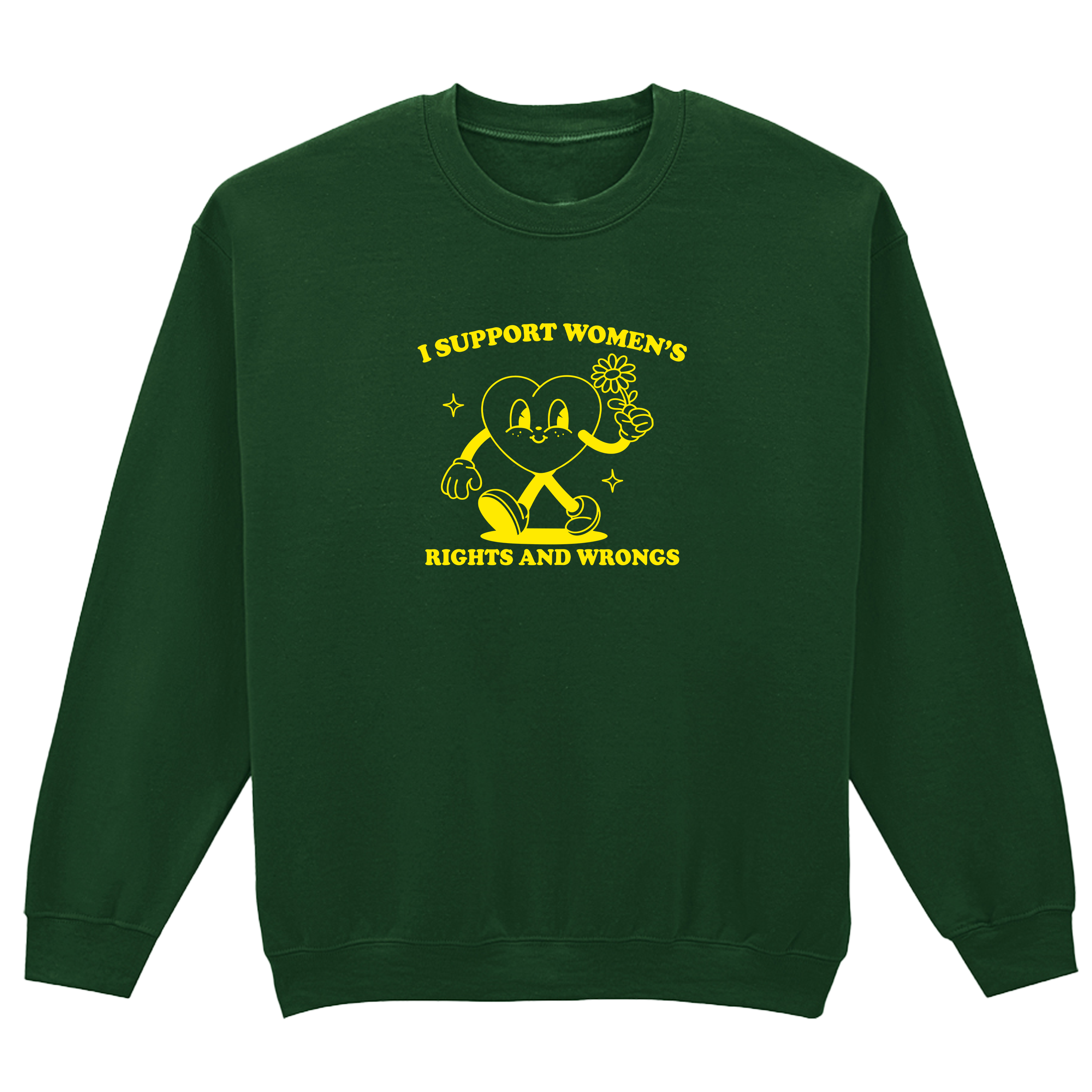I SUPPORT WOMEN'S RIGHTS AND WRONGS SWEATSHIRT