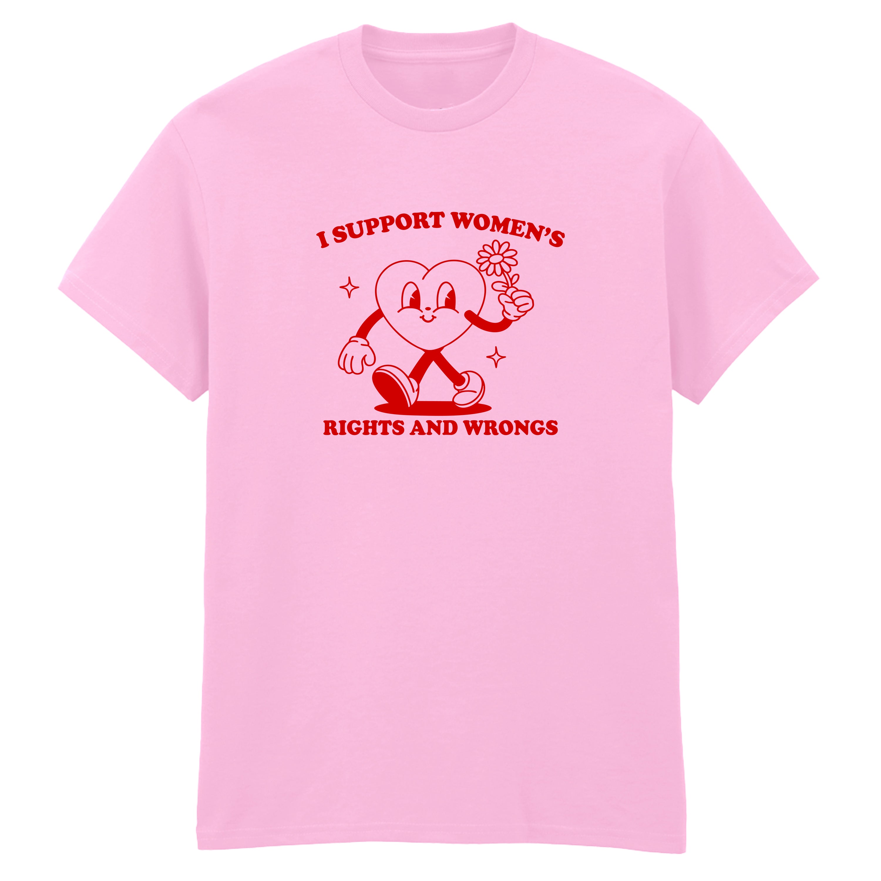I SUPPORT WOMEN'S RIGHTS AND WRONGS T-SHIRT