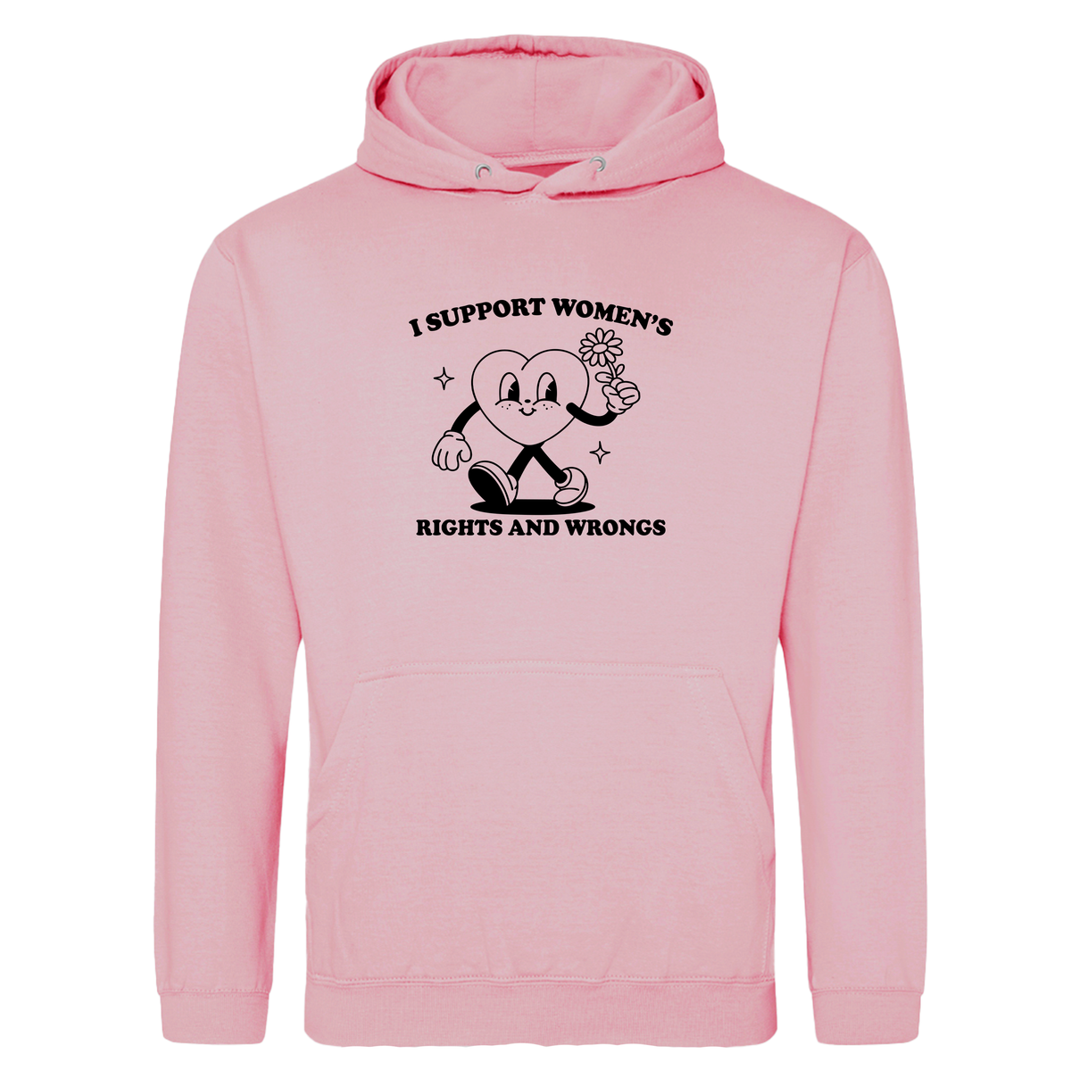 I SUPPORT WOMEN'S RIGHTS AND WRONGS HOODIE