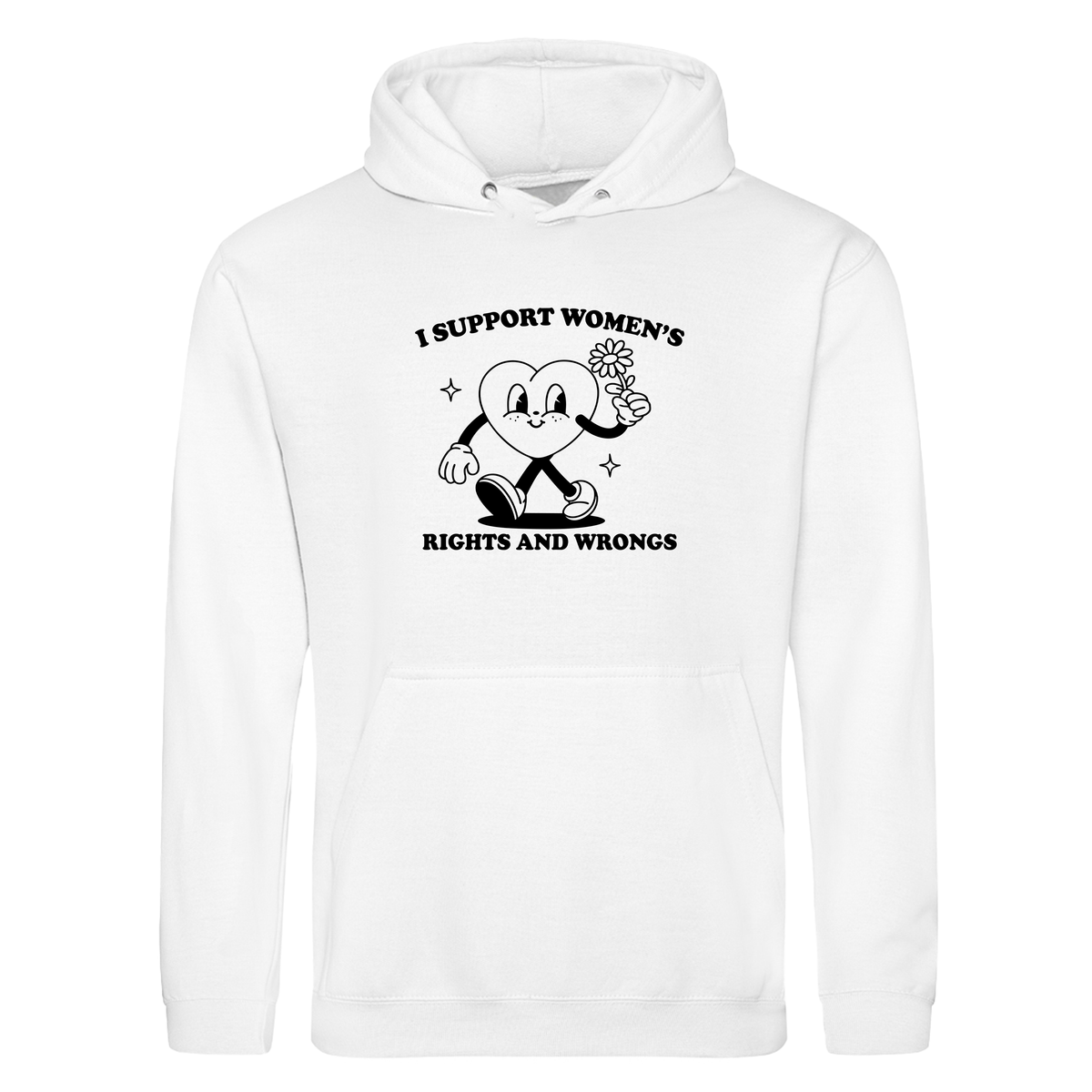I SUPPORT WOMEN'S RIGHTS AND WRONGS HOODIE