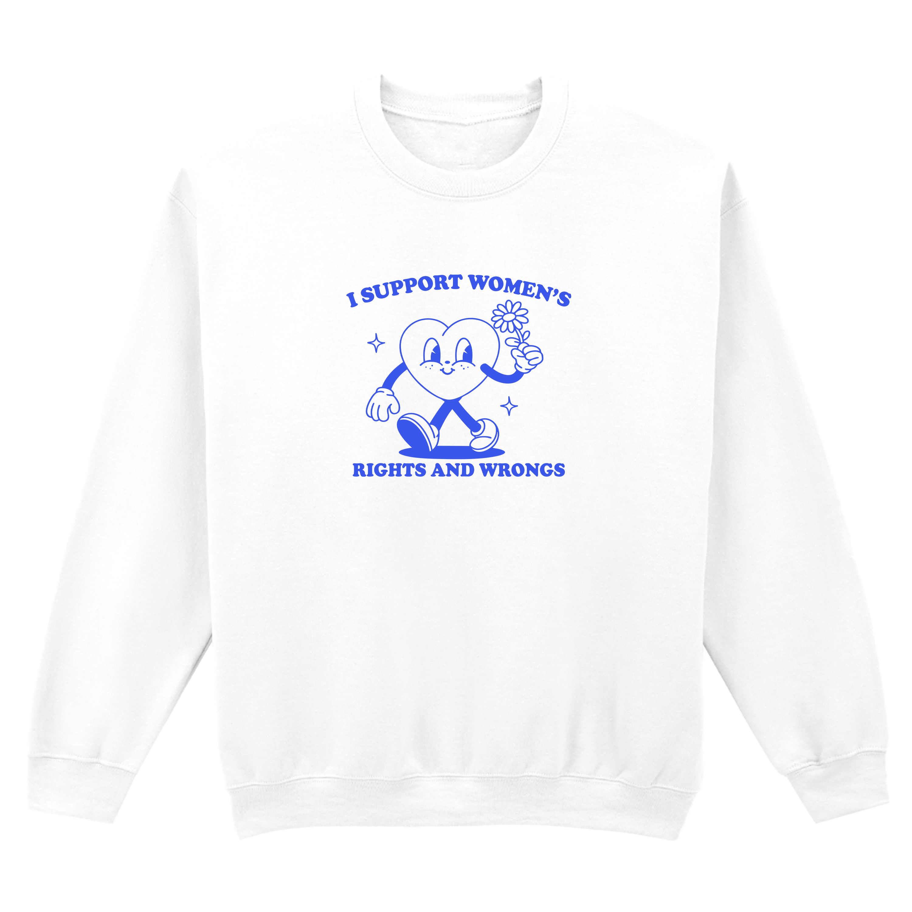 I SUPPORT WOMEN'S RIGHTS AND WRONGS SWEATSHIRT