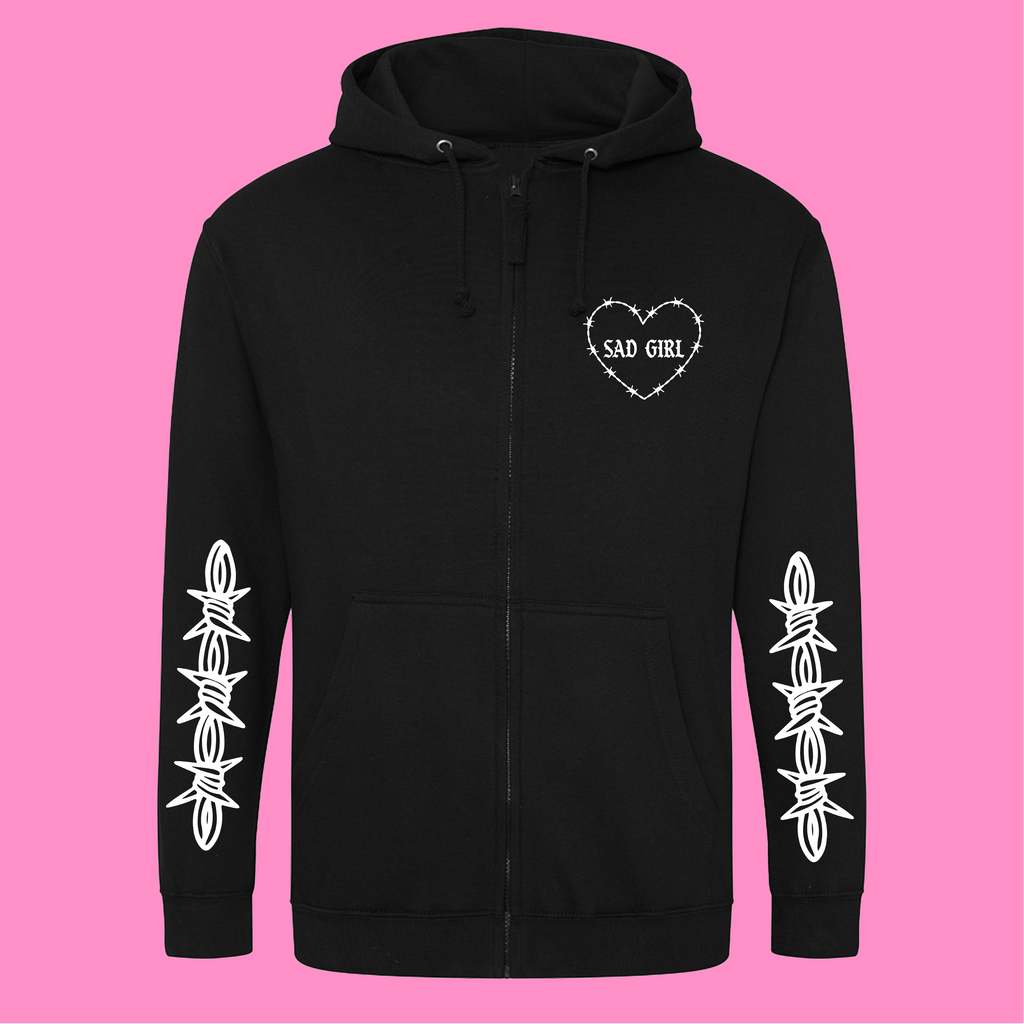 SAD GIRL ZIP HOODIE