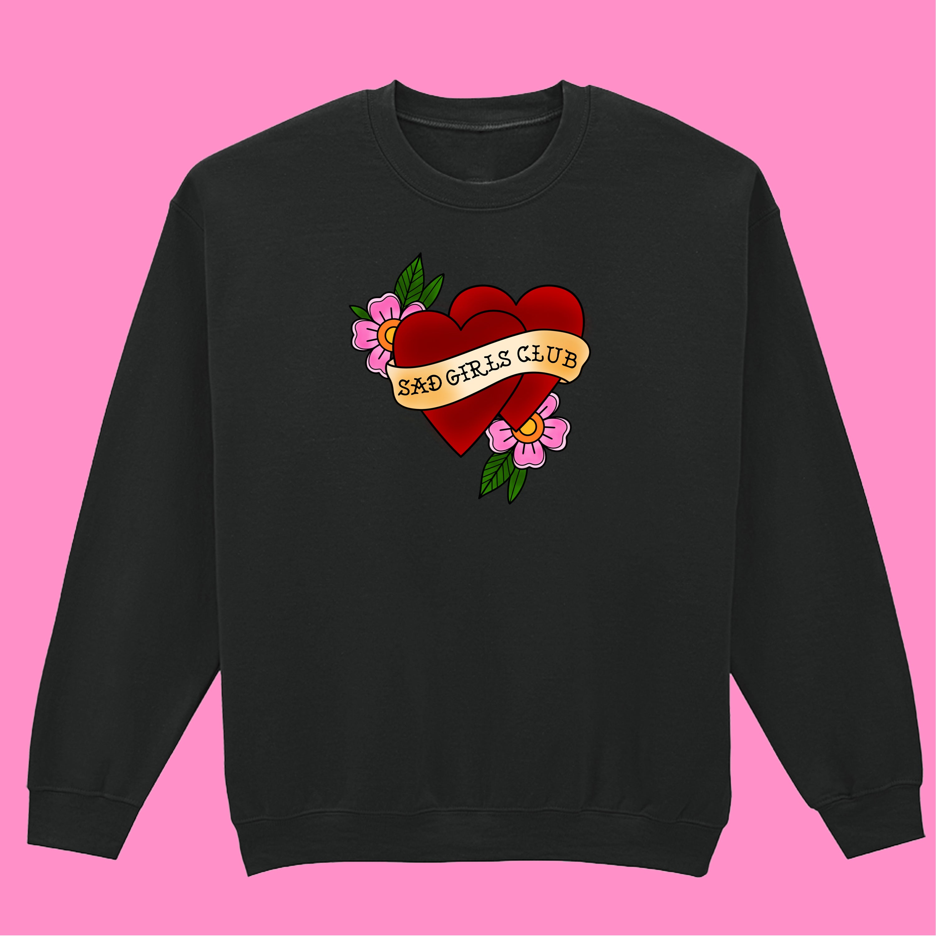 SAD GIRLS CLUB HEART TATTOO SWEATSHIRT