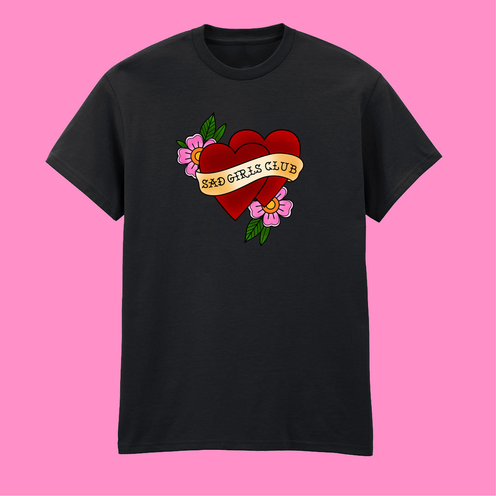 SAD GIRLS CLUB HEART TATTOO T-SHIRT