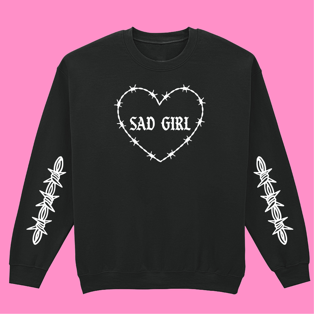 SAD GIRL SLEEVE SWEATSHIRT