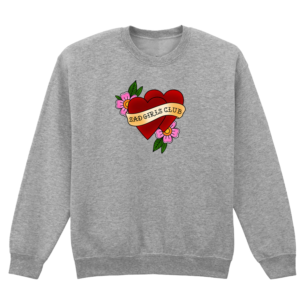 SAD GIRLS CLUB HEART TATTOO SWEATSHIRT
