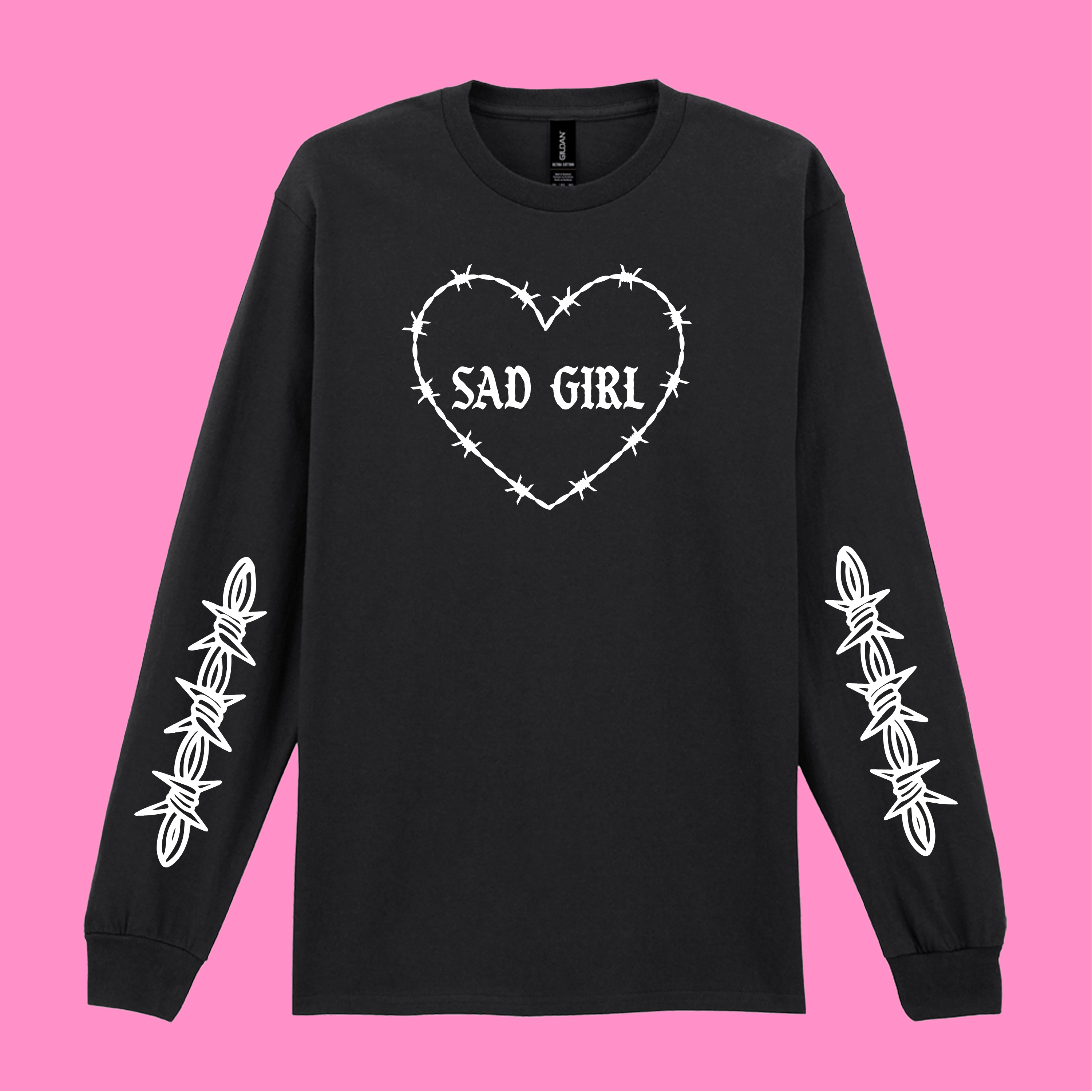 SAD GIRL LONG SLEEVED T-SHIRT