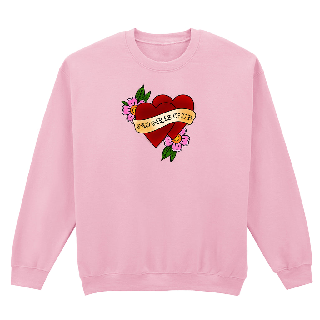 SAD GIRLS CLUB HEART TATTOO SWEATSHIRT